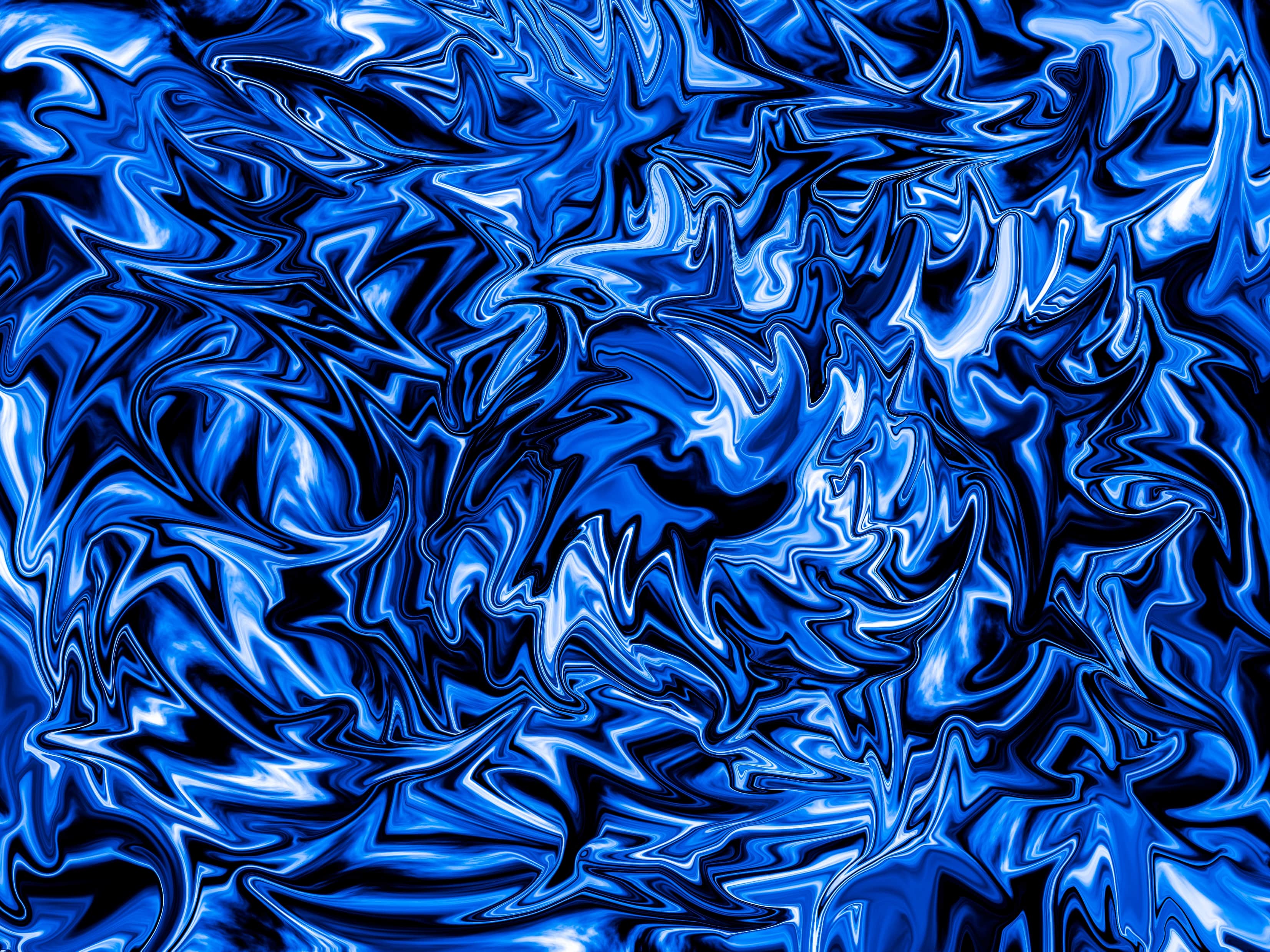 liquid, abstract, blue, ripples, ripple, wavy 8K