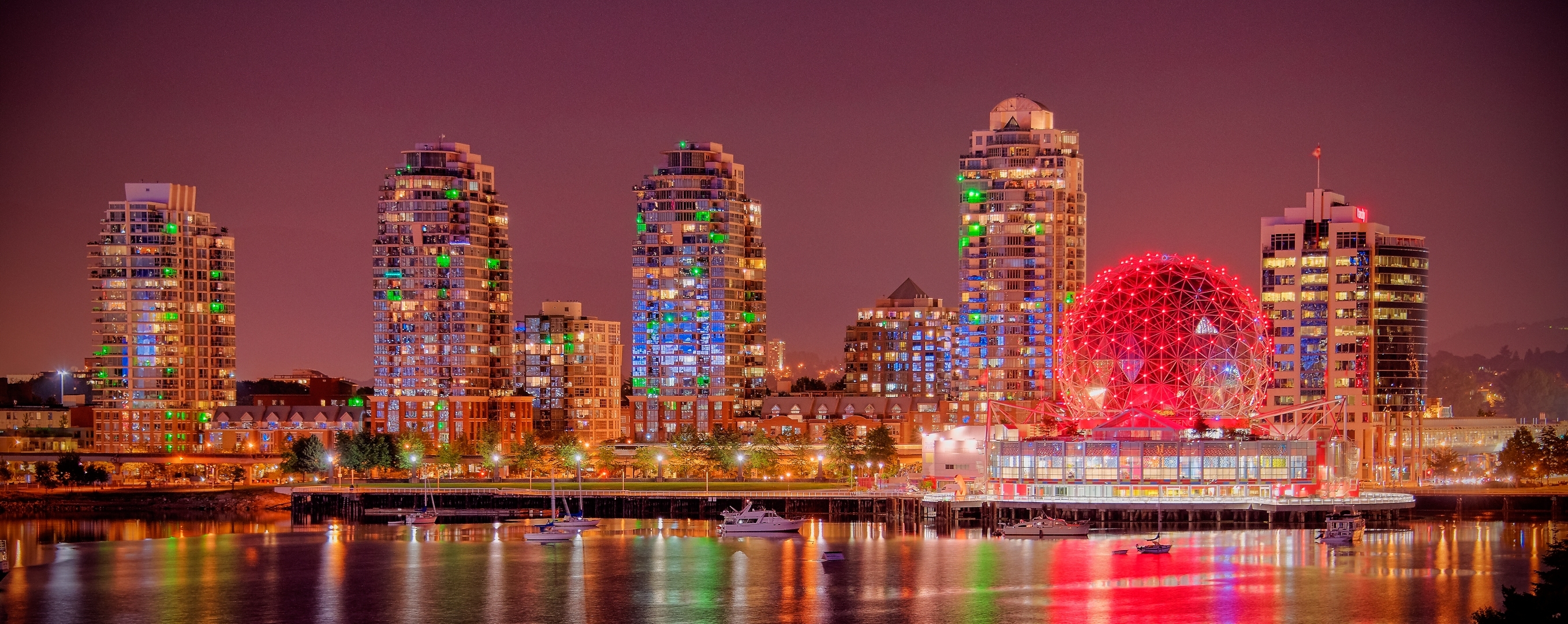 canada, vancouver, man made, city, cityscape, light, night, cities cellphone