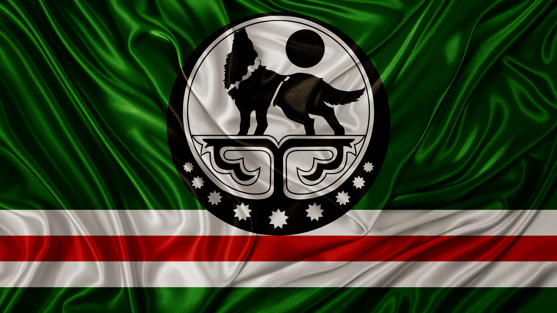 Флаг Ичкерии с волком
