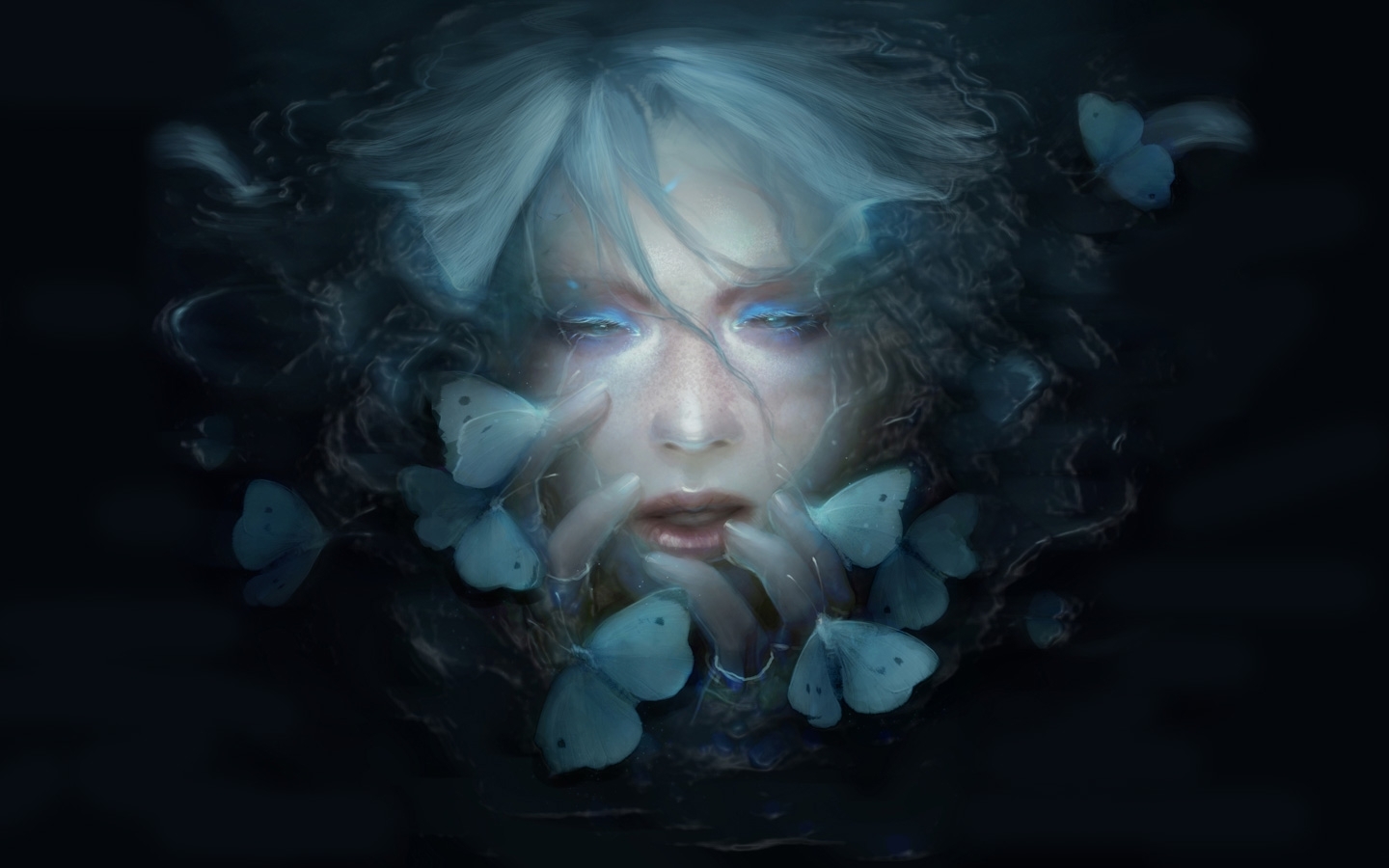 Лицо под водой
