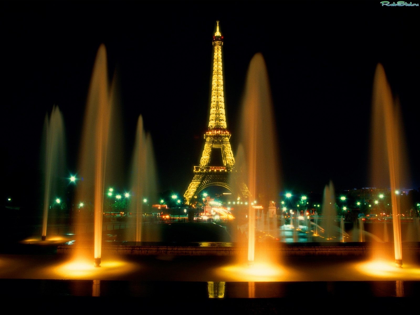 Download mobile wallpaper Landscape, Night, Eiffel Tower for free.