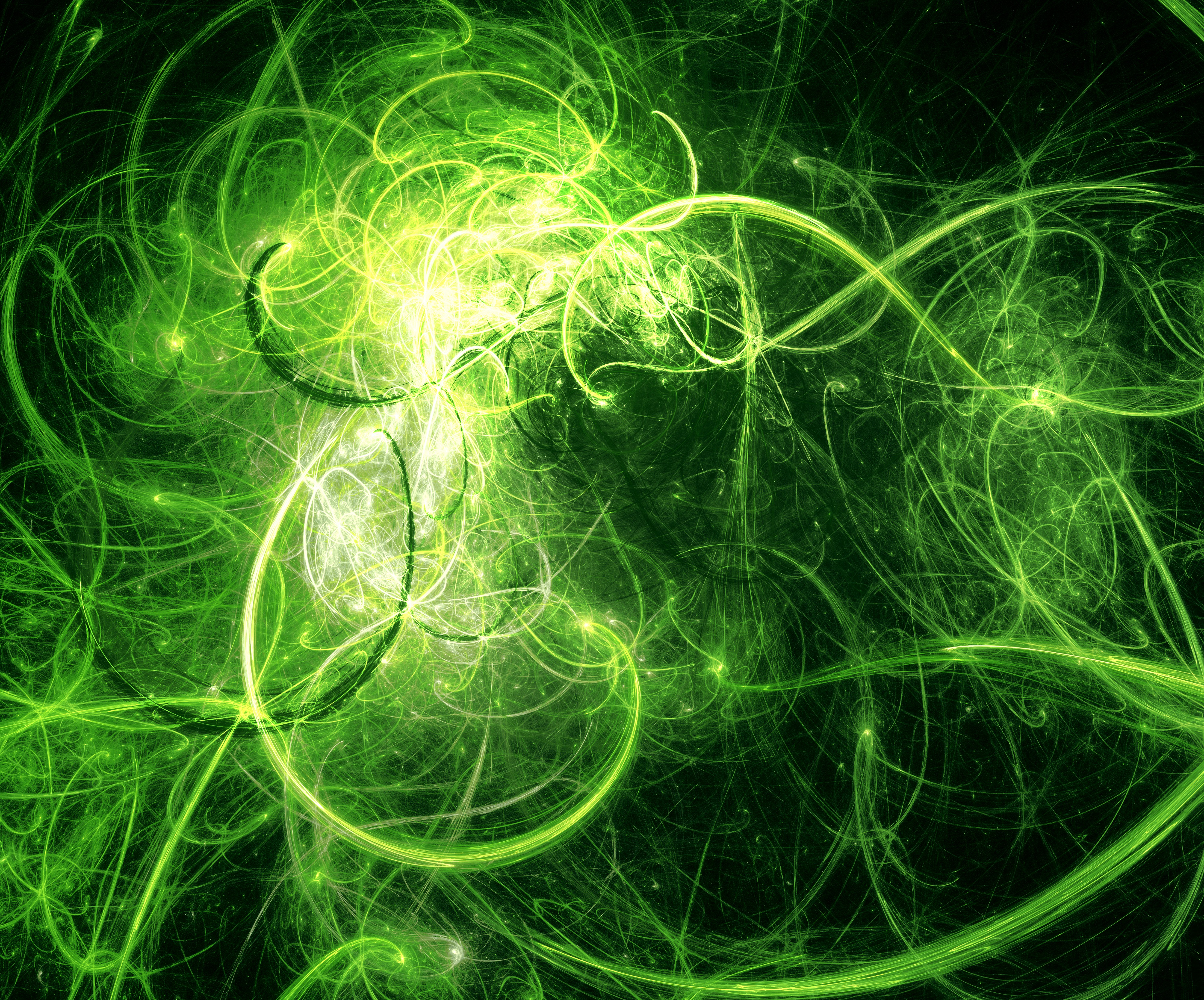 confused, abstract, green, fractal, glow, intricate mobile wallpaper