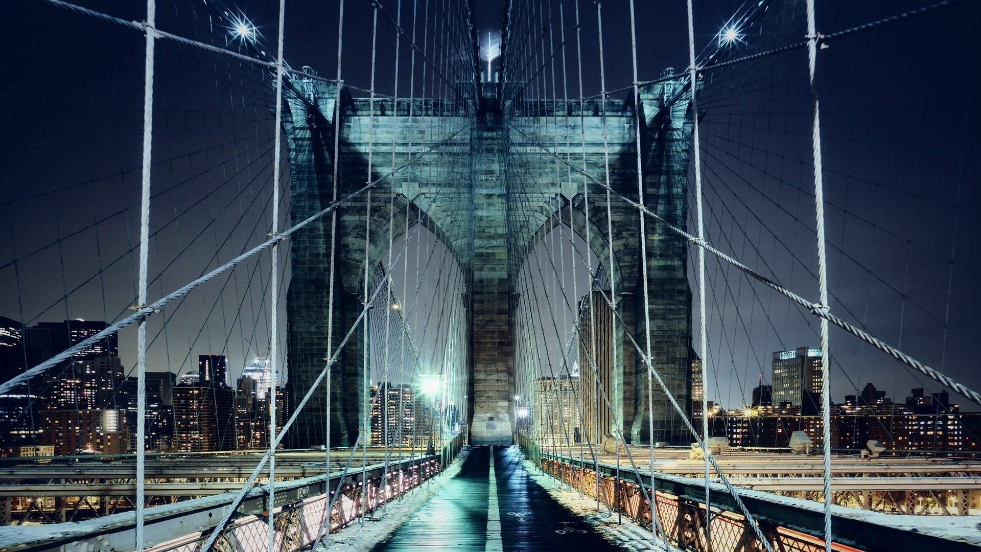 Нью-Йорк +Бруклинский мост 1920х1080