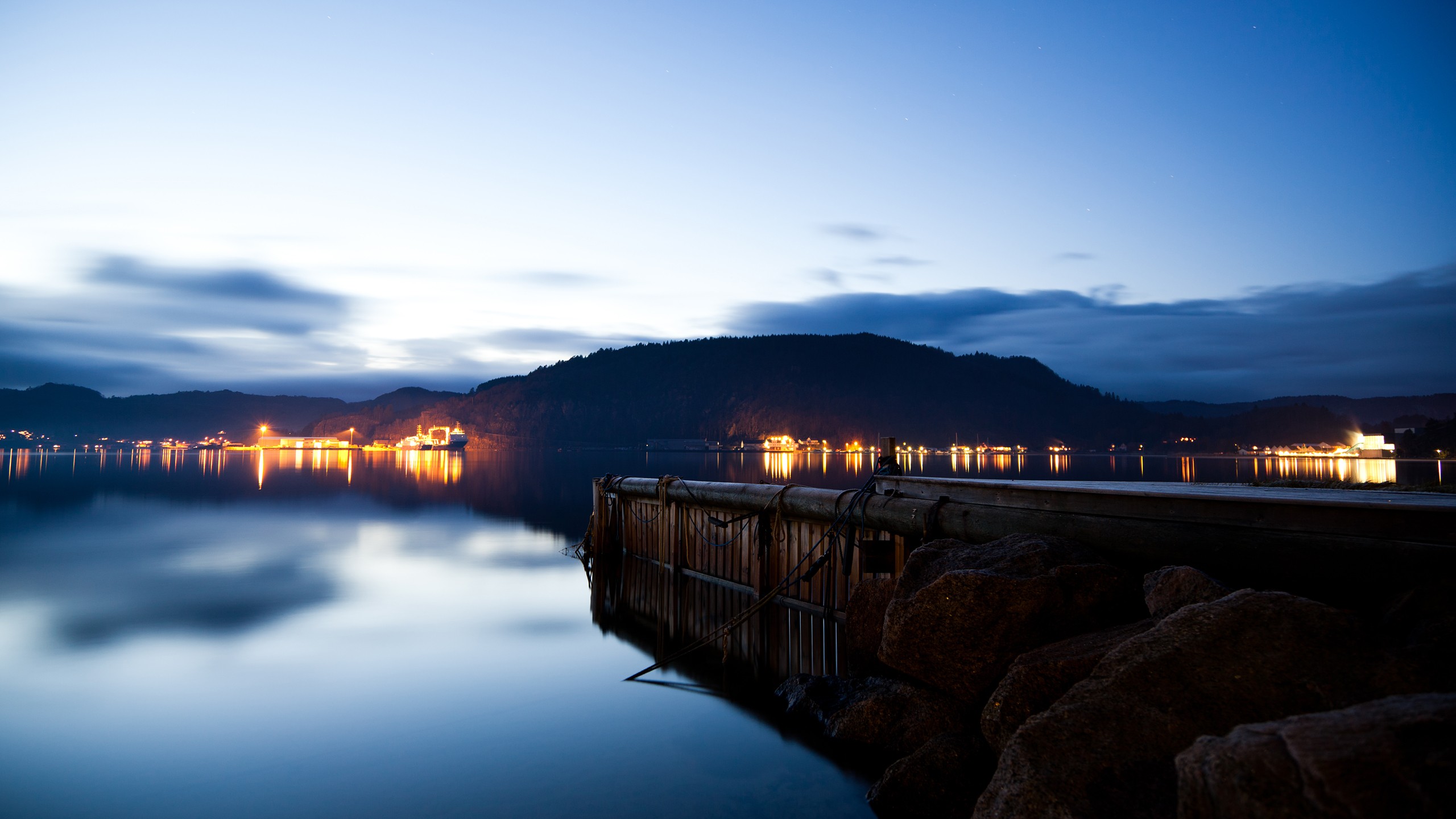 photography, place, dock, lake, light, reflection HD wallpaper