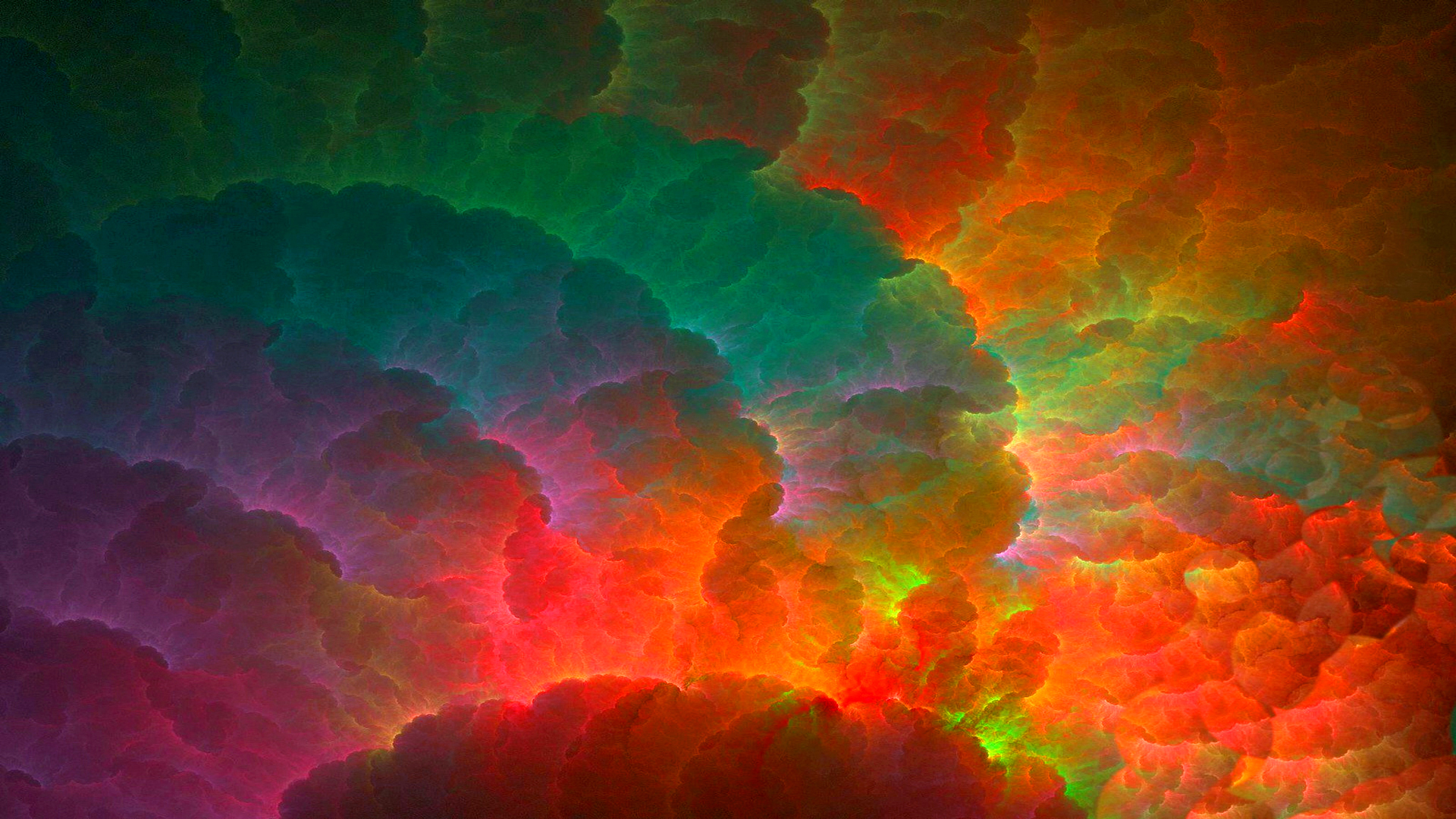 Цветные яркие облака