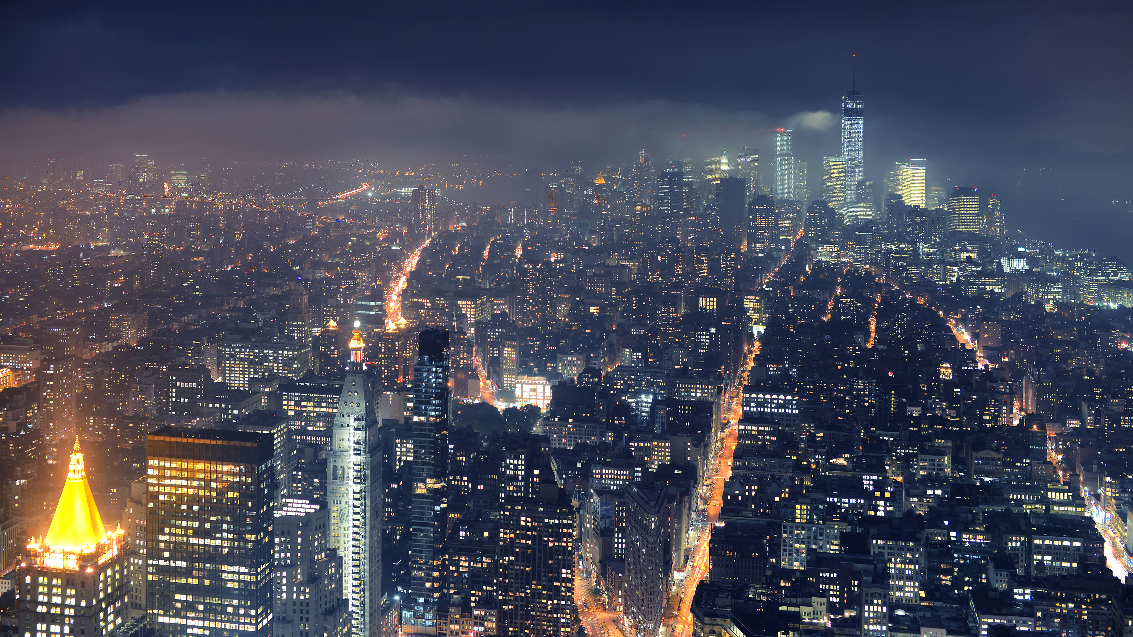 night, usa, cities, man made, manhattan, city, new york phone background