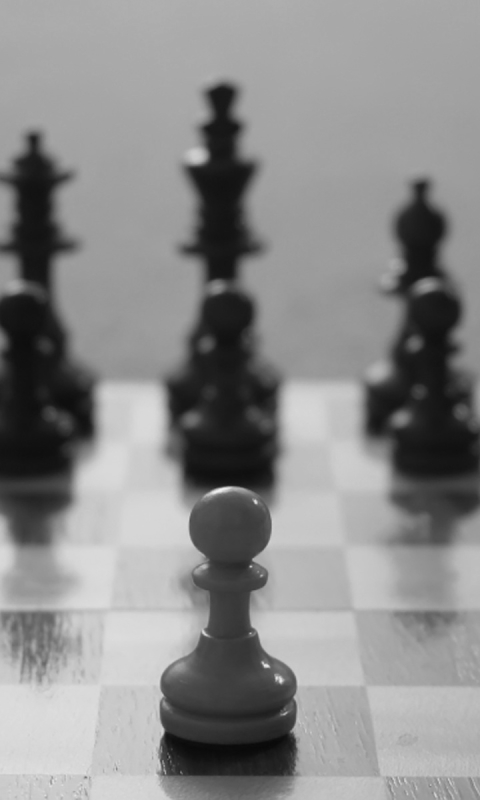 black, chess, game, white, pawn Phone Background