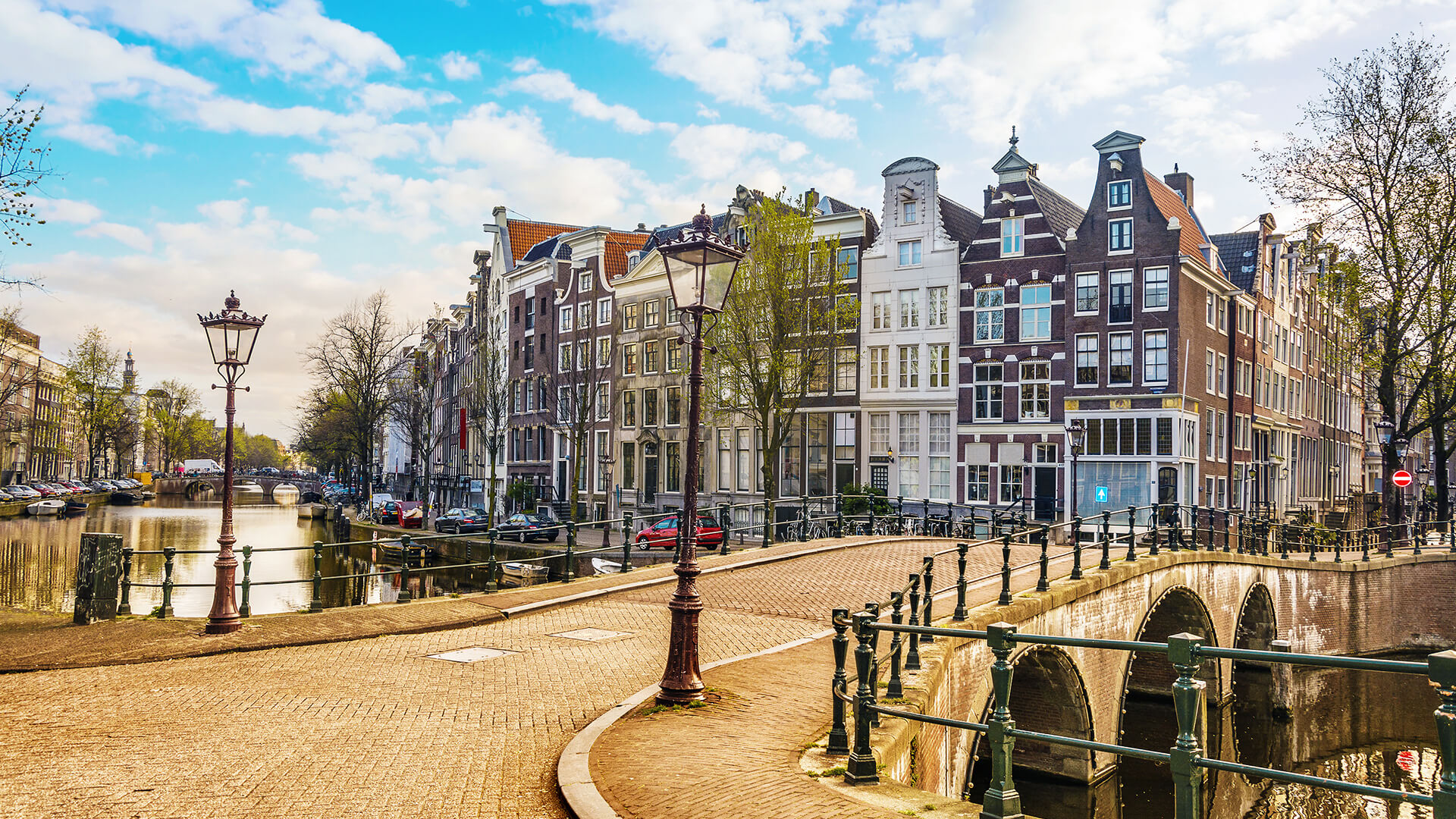 HD wallpaper street light, amsterdam, man made, canal, house, netherlands, cities