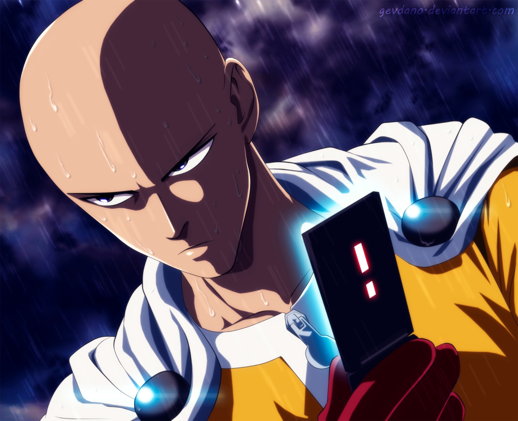 Download mobile wallpaper Anime, Rain, Phone, Saitama (One Punch Man), One Punch Man for free.
