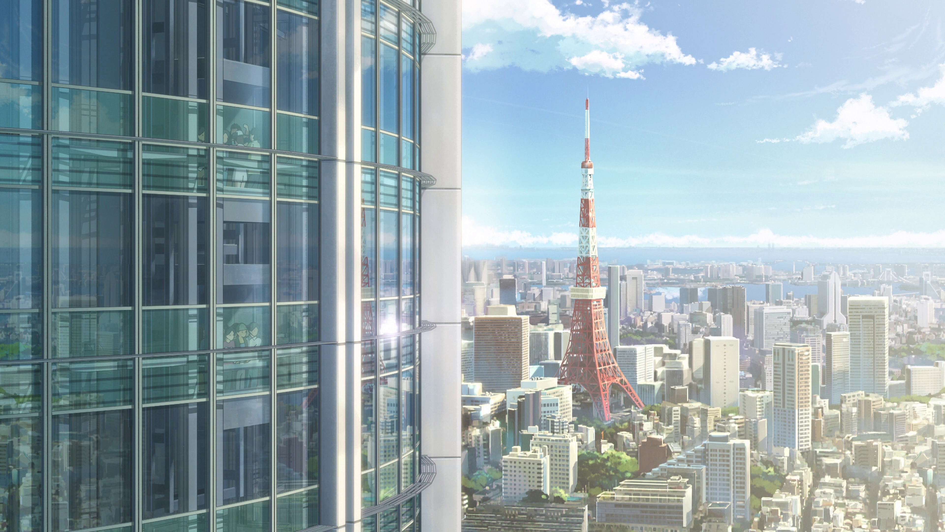 857413 baixar papel de parede kimi no na wa, anime, your name, cidade, nuvem, céu, horizonte, torre de tóquio, tóquio - protetores de tela e imagens gratuitamente