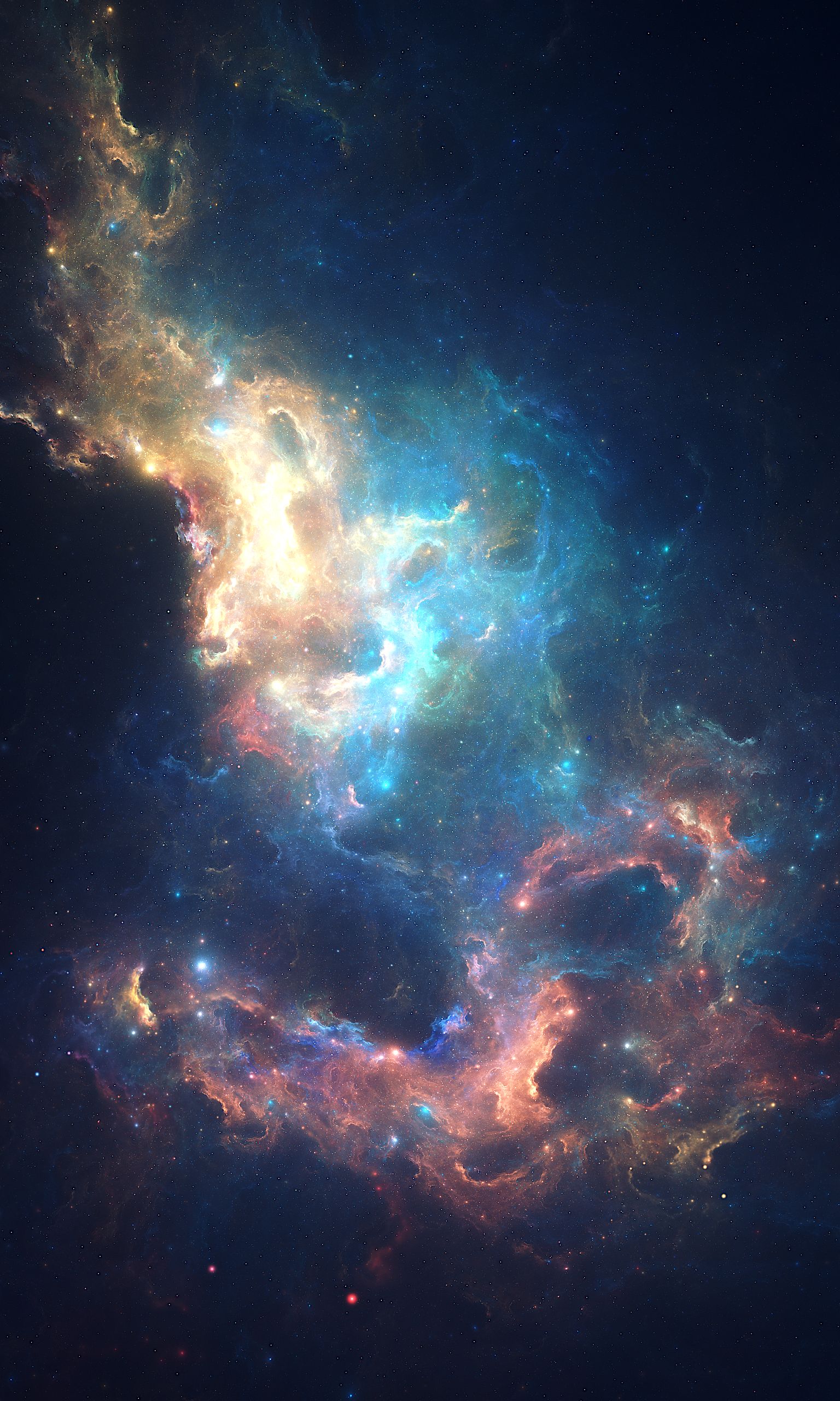 galaxy, universe, nebula, stars, color, bright, coloured, luminous Free Stock Photo