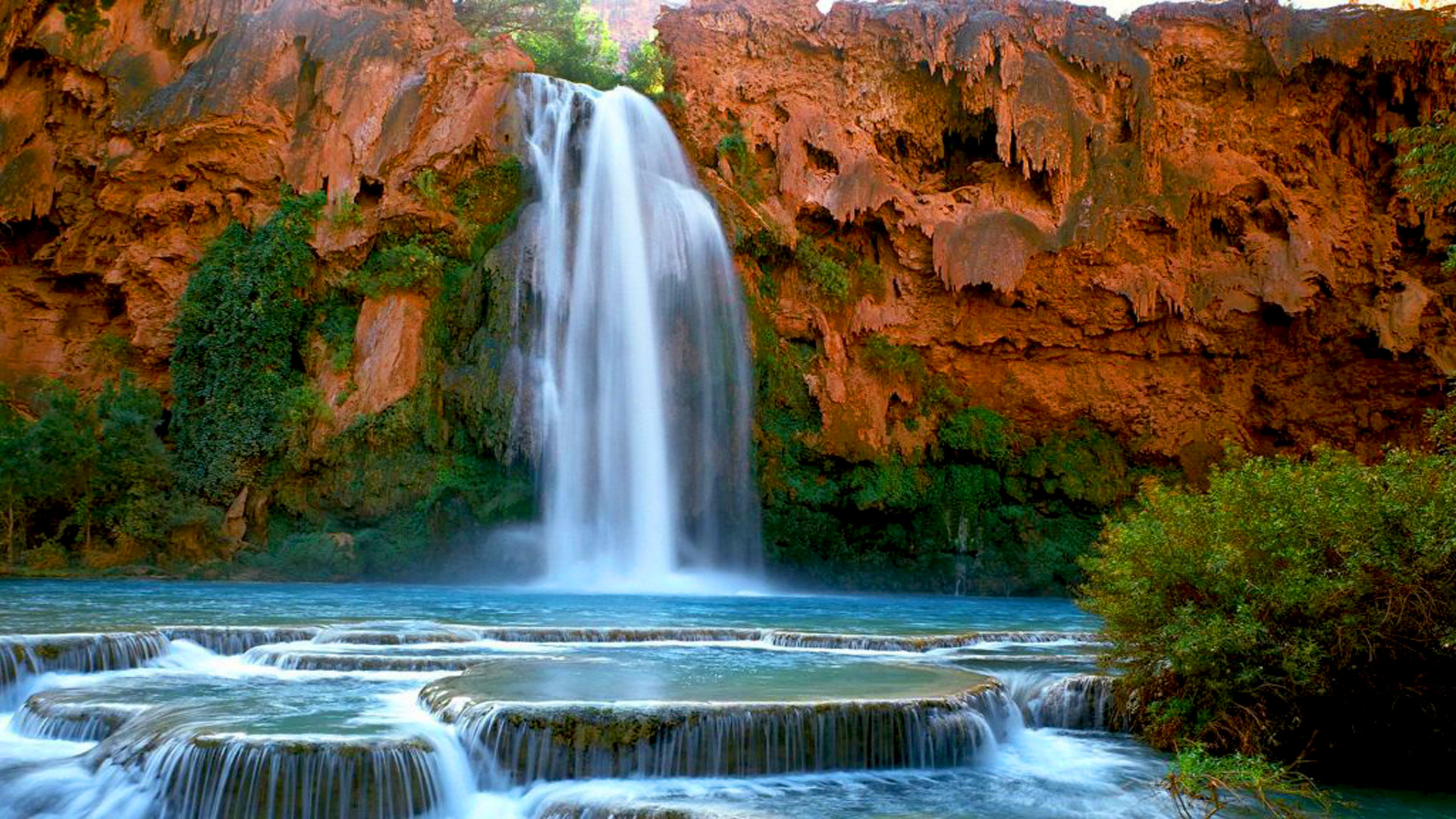 havasu falls, earth, arizona, waterfall, waterfalls