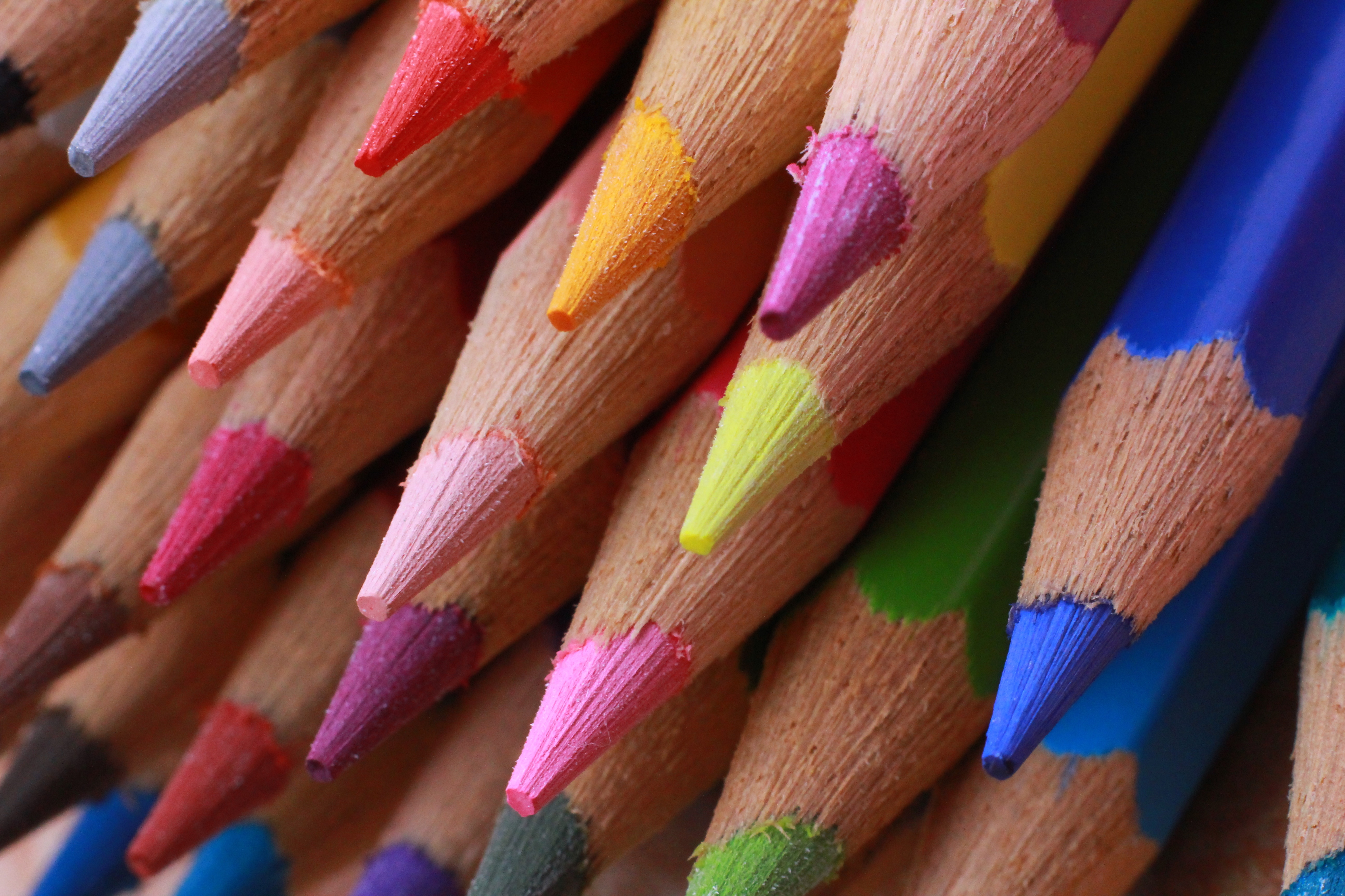 54071 скачать картинку разное, разноцветный, острие, цветные карандаши, заточенные - обои и заставки бесплатно