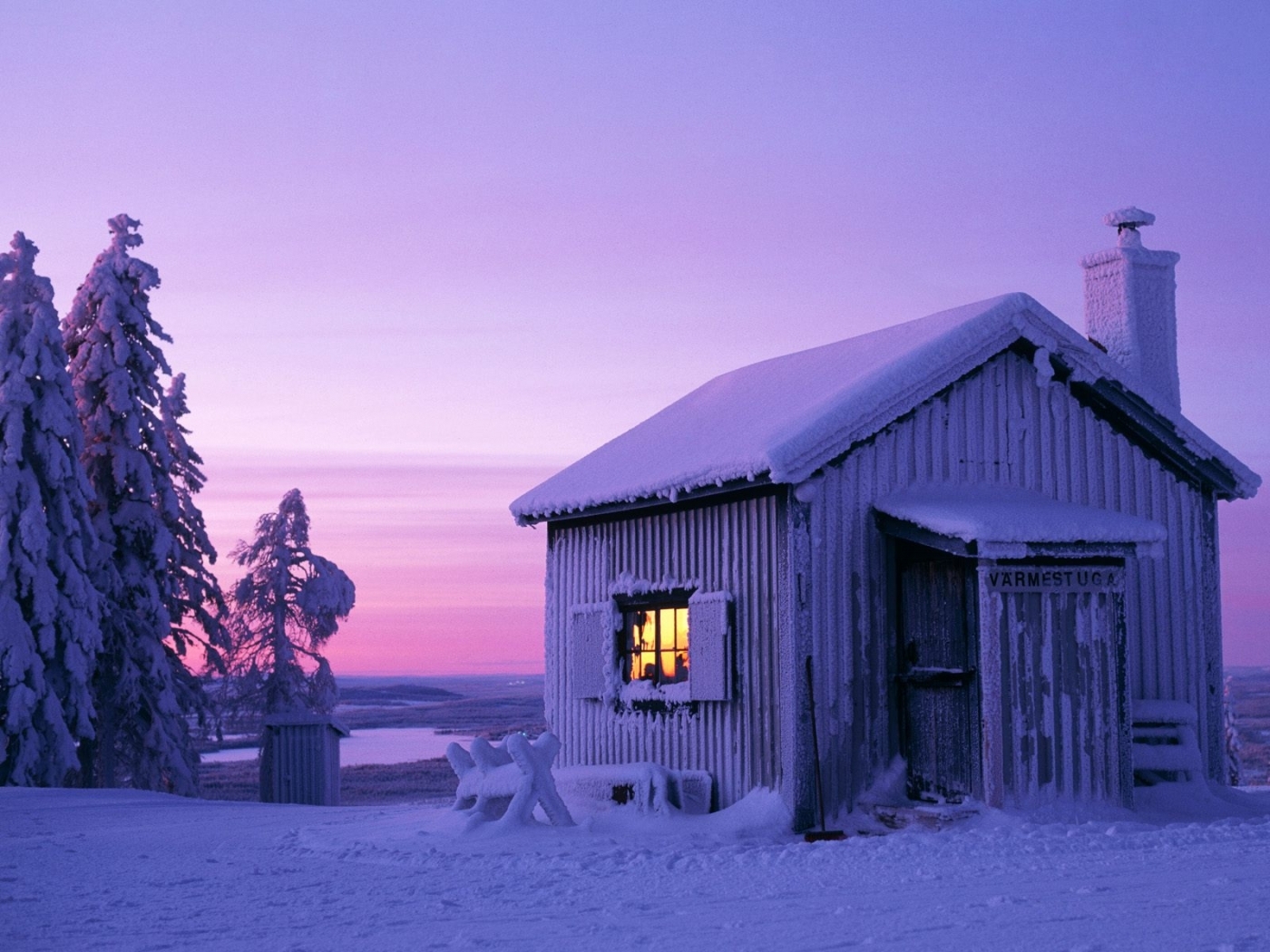 無料モバイル壁紙自然, 雪, 冬, 家, 風景をダウンロードします。