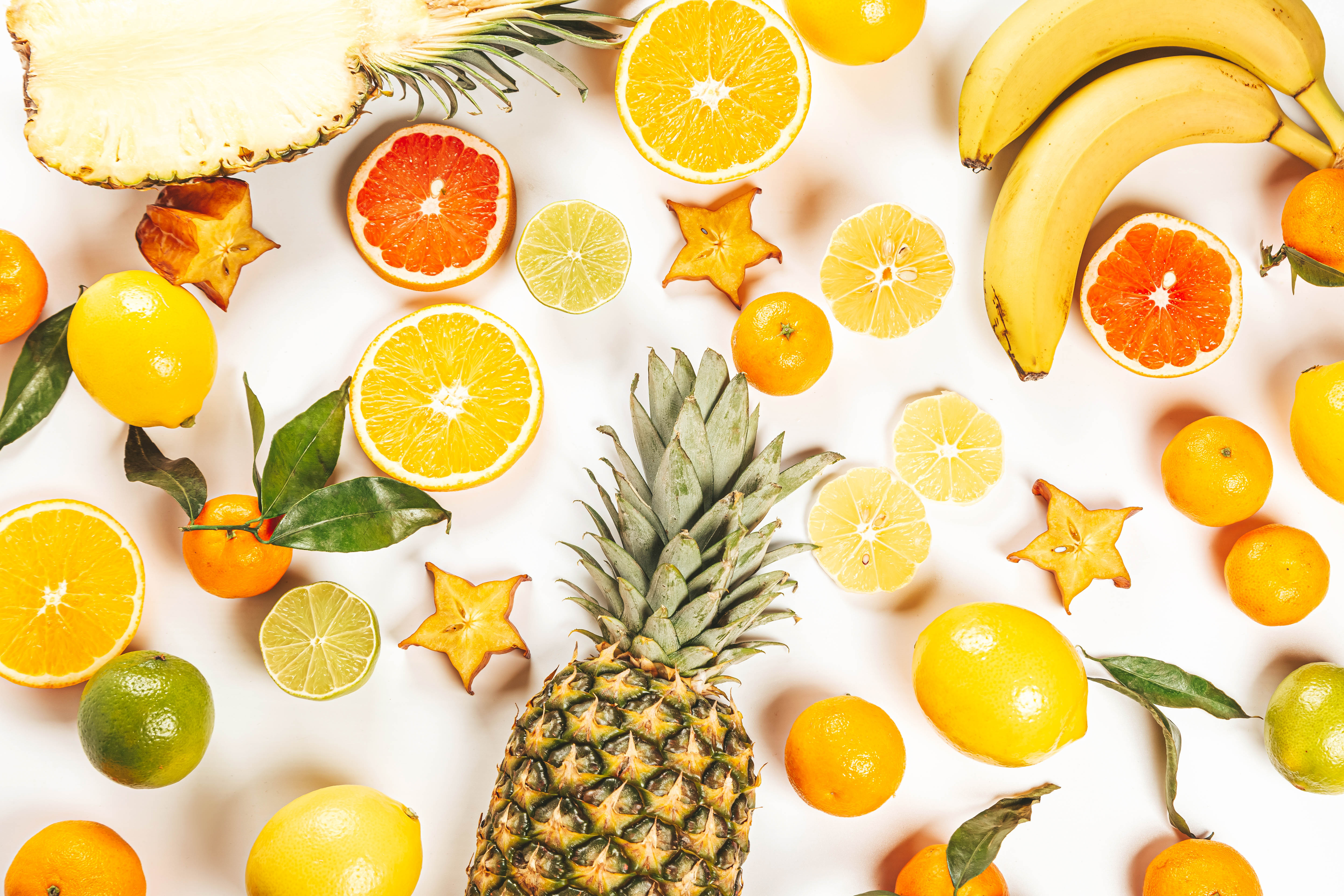 pineapple, food, fruits, orange, grapefruit, tangerine, mandarin, cannon, carom