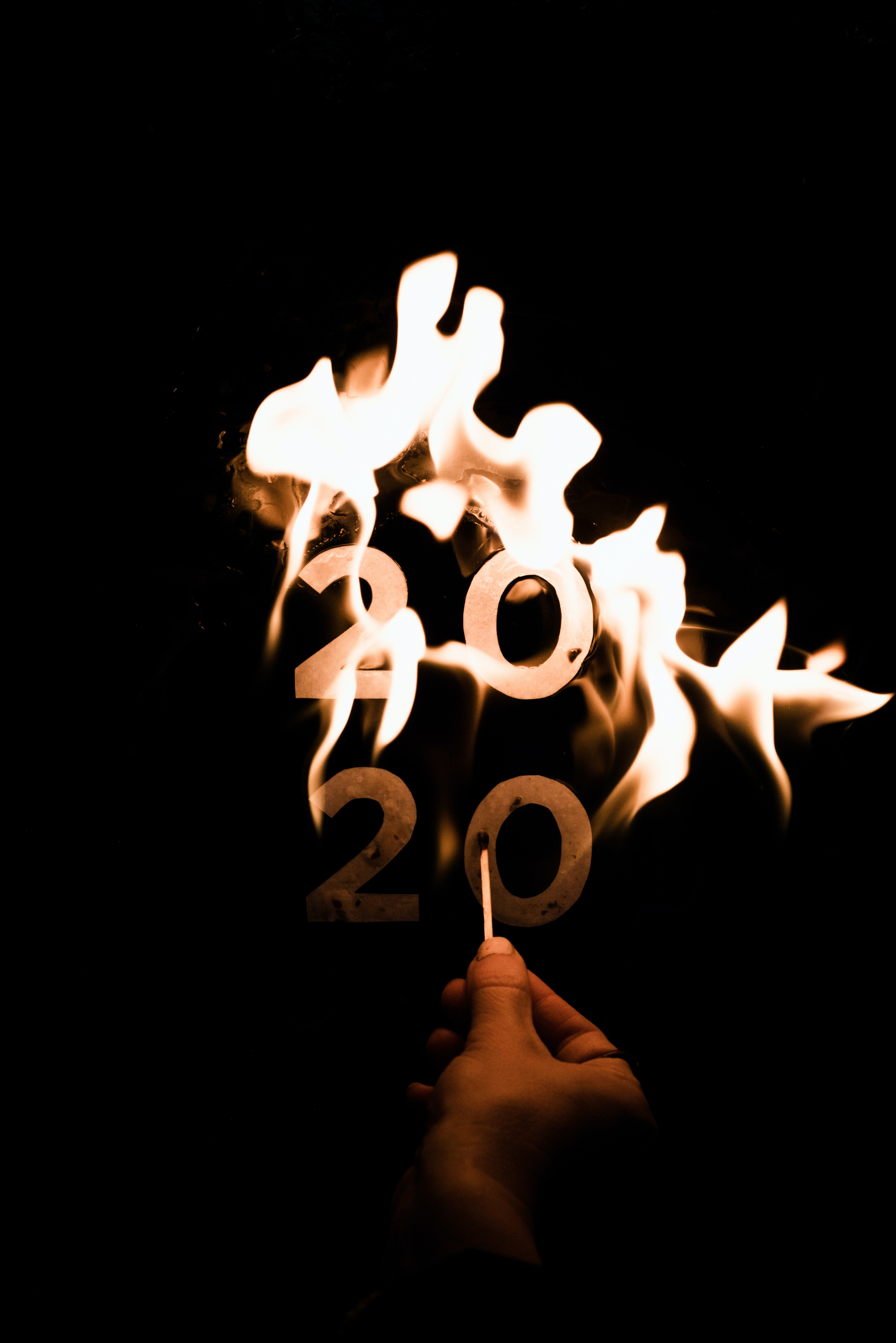 dark, fire, flame, to burn, burn, 2020, year Full HD