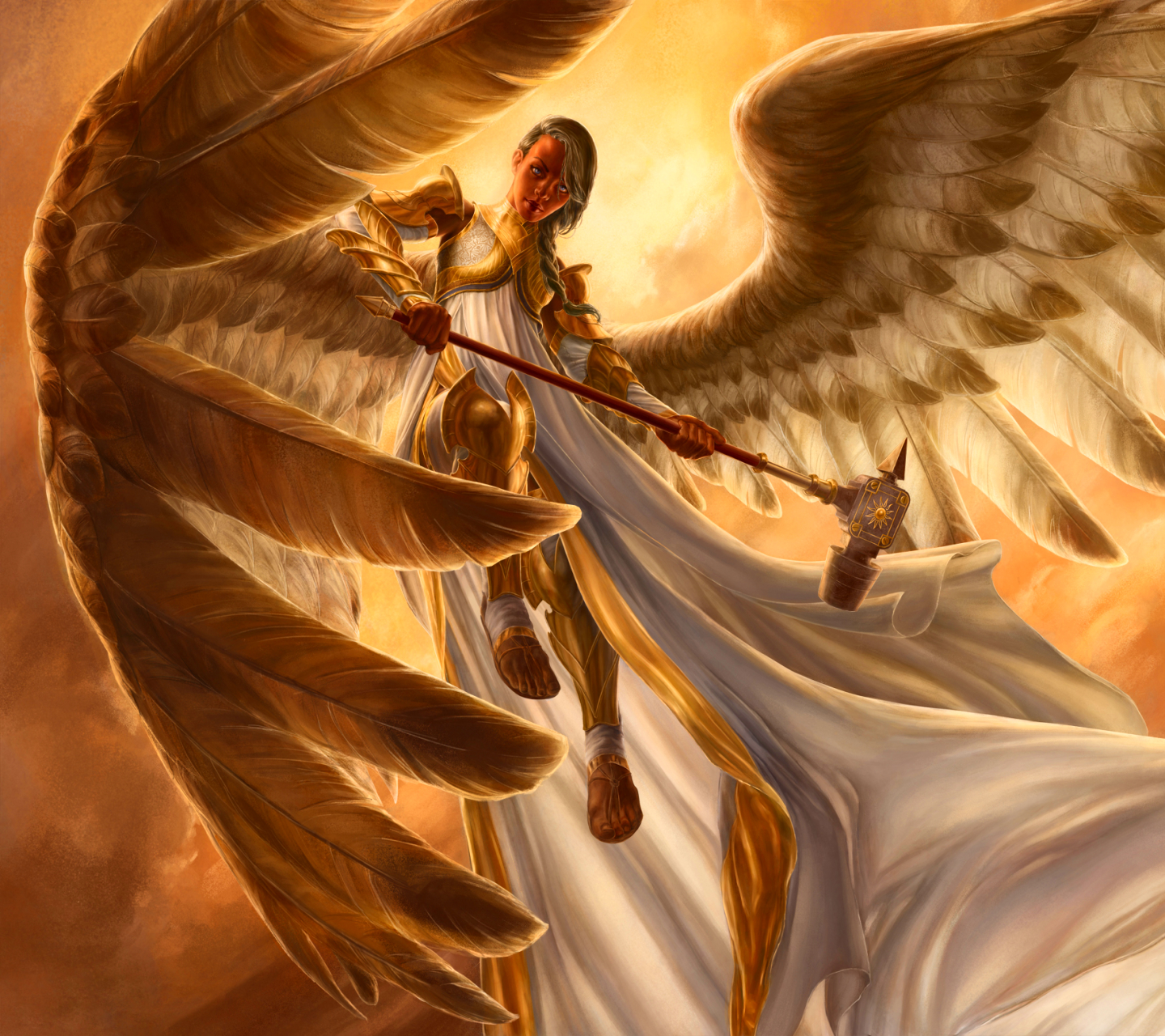 Девушка с золотыми крыльями