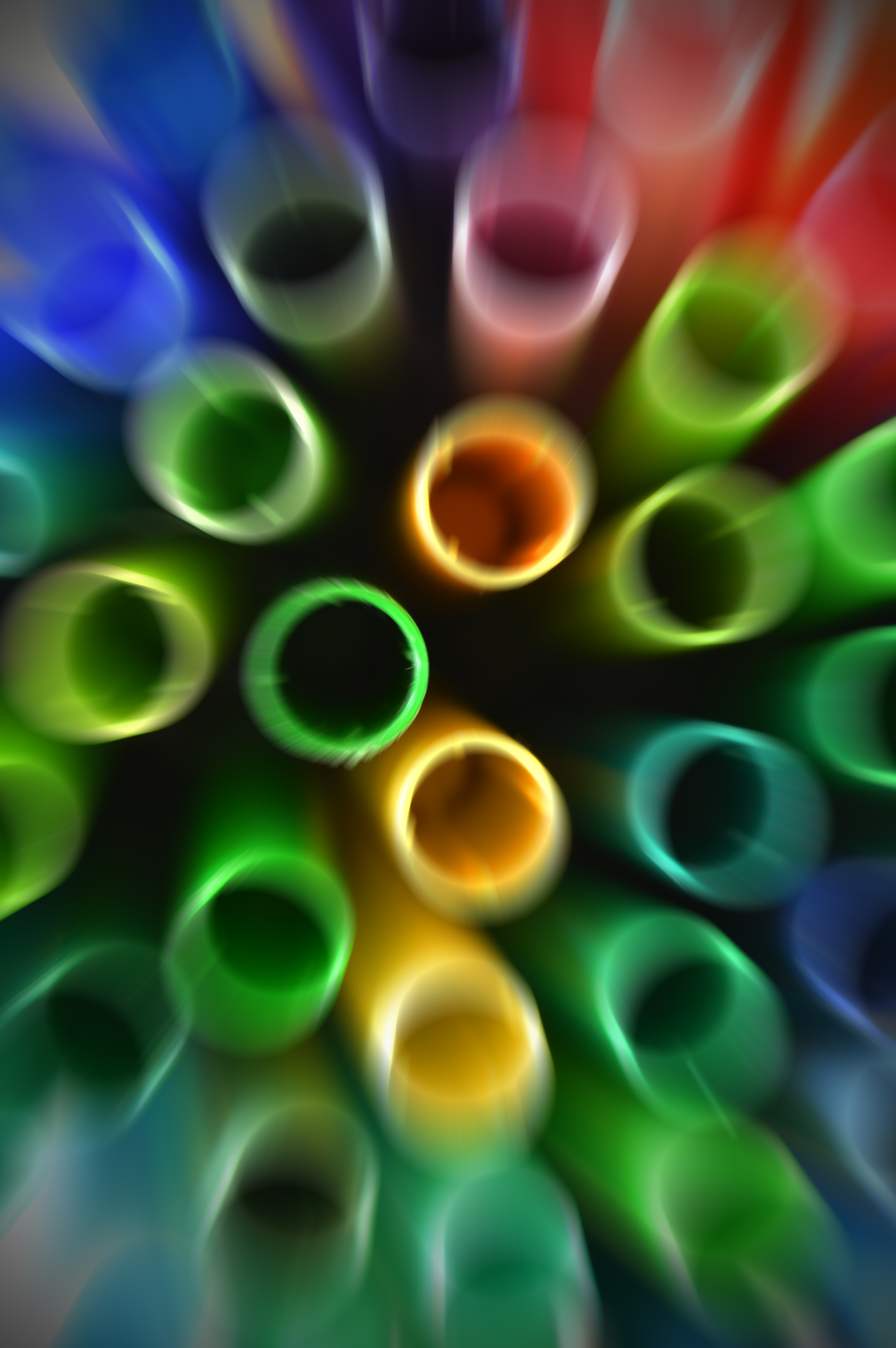 macro, multicolored, motley, blur, smooth, tubes, tubules HD wallpaper