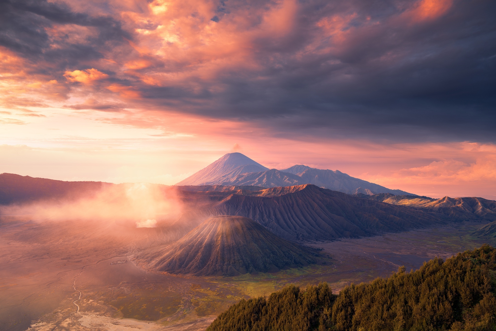 Гора Бромо Индонезия закат