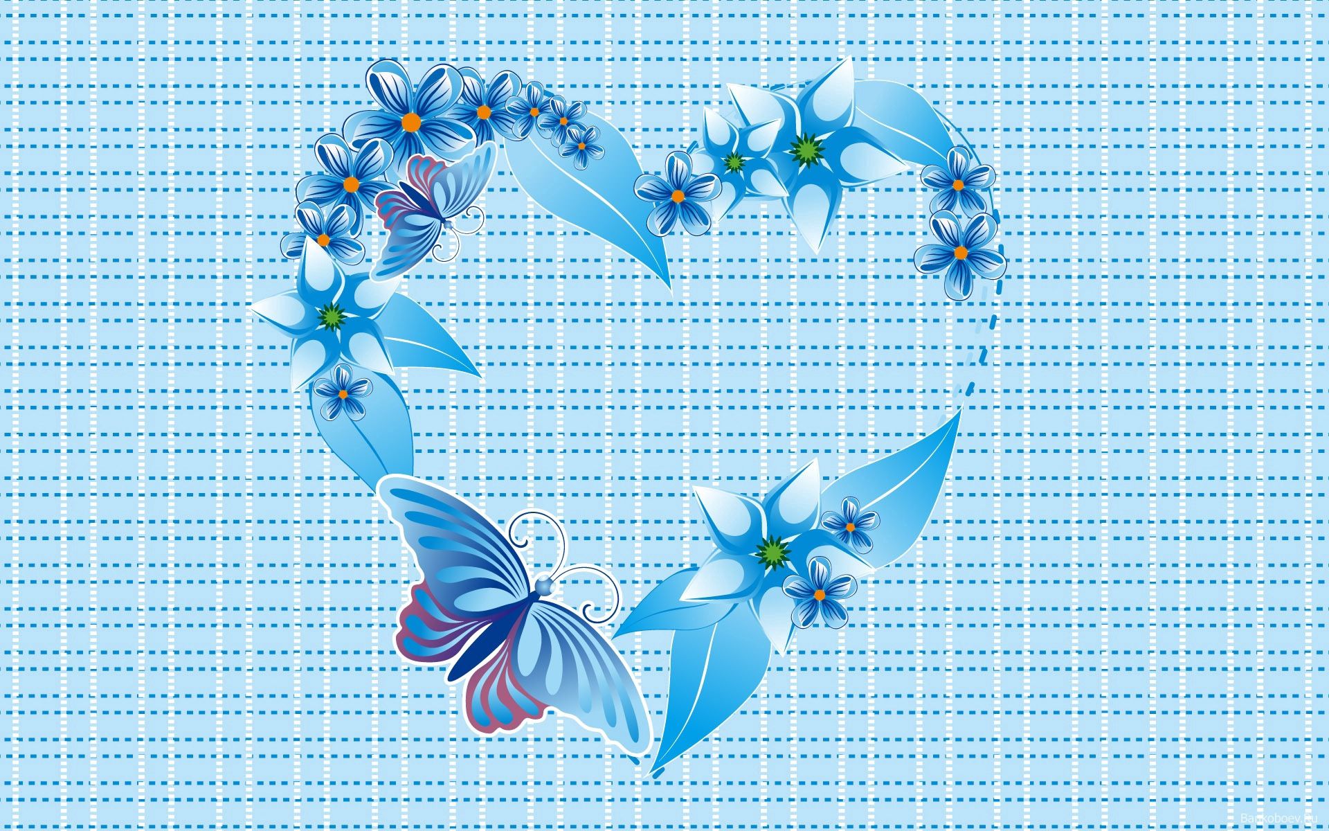 form, patterns, love, blue, cells, heart mobile wallpaper