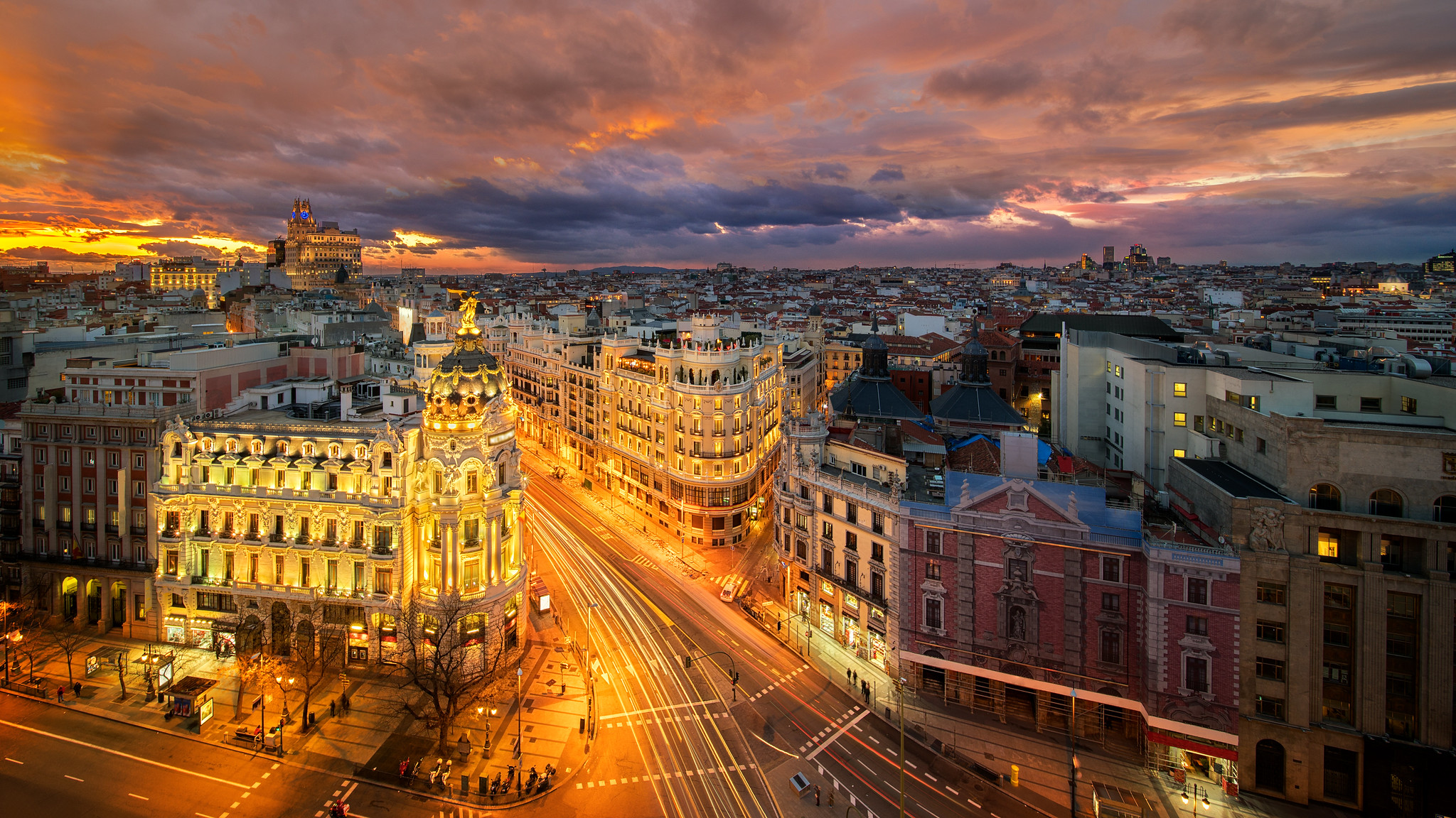 Мадрид город в Испании сверху