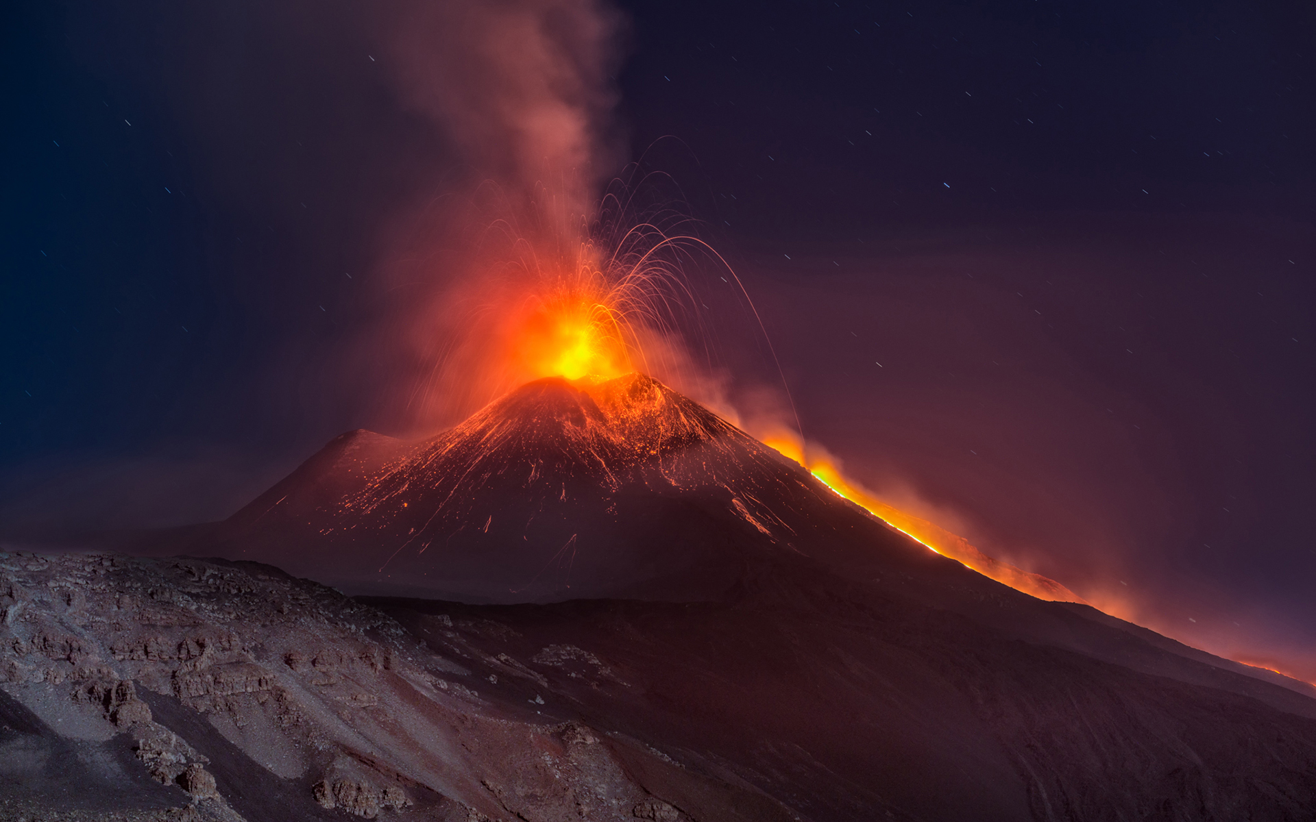 383009壁紙のダウンロード地球, 火山, 噴火, 溶岩-スクリーンセーバーと写真を無料で