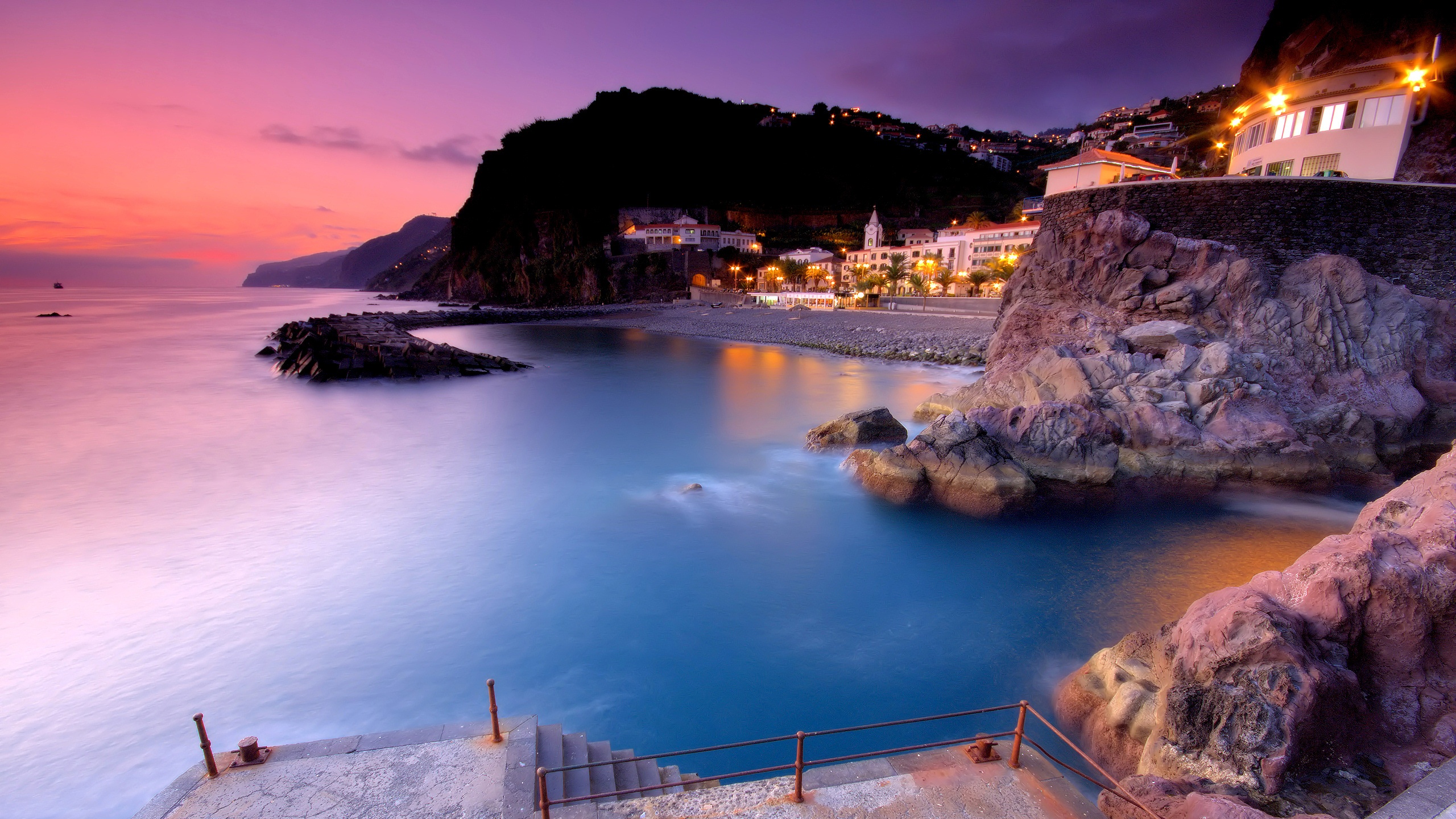 man made, ponta do sol, portugal, sunset, towns Full HD
