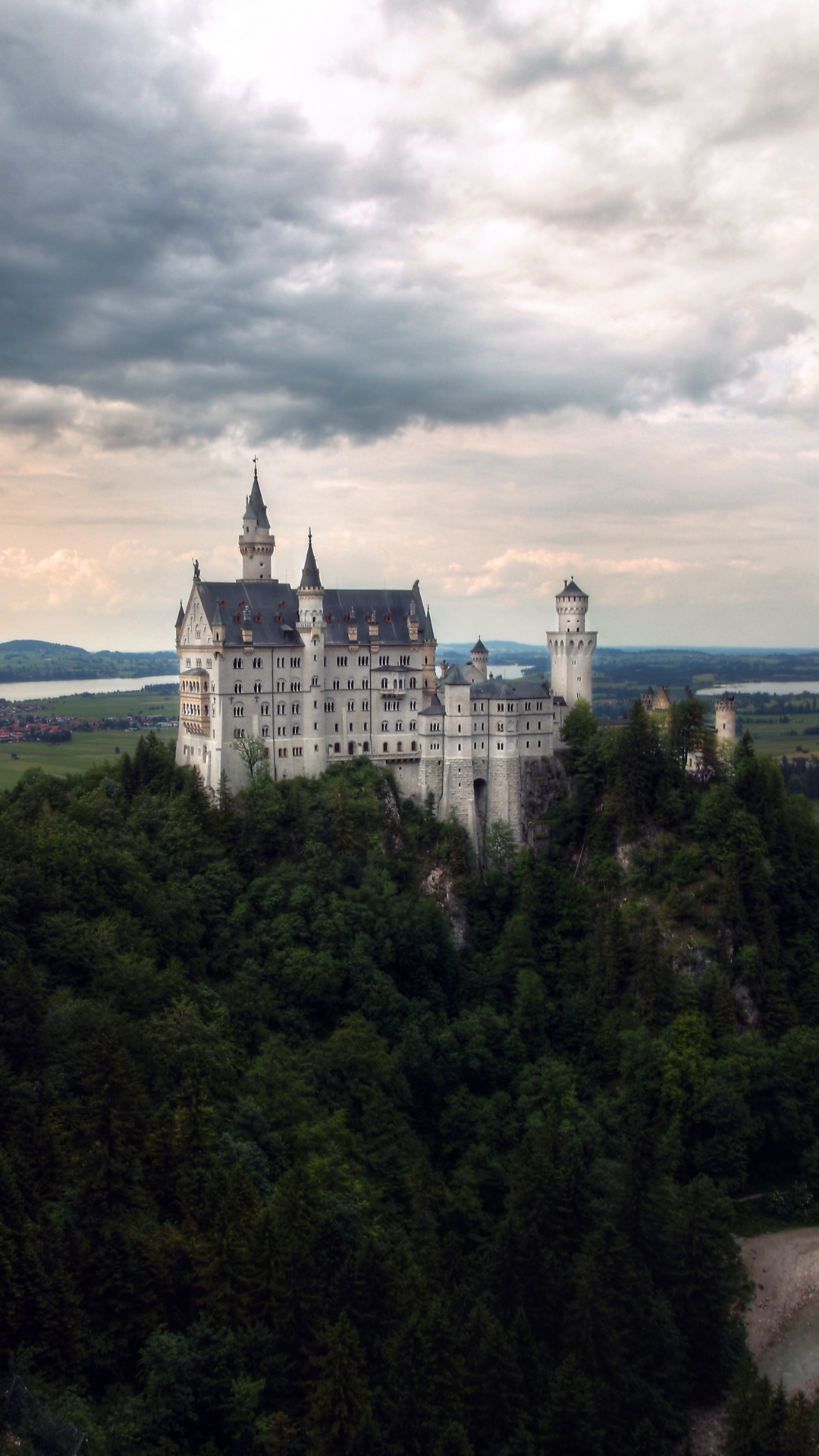 Download mobile wallpaper Landscape, Castles, Cloud, Germany, Bavaria, Neuschwanstein Castle, Man Made for free.
