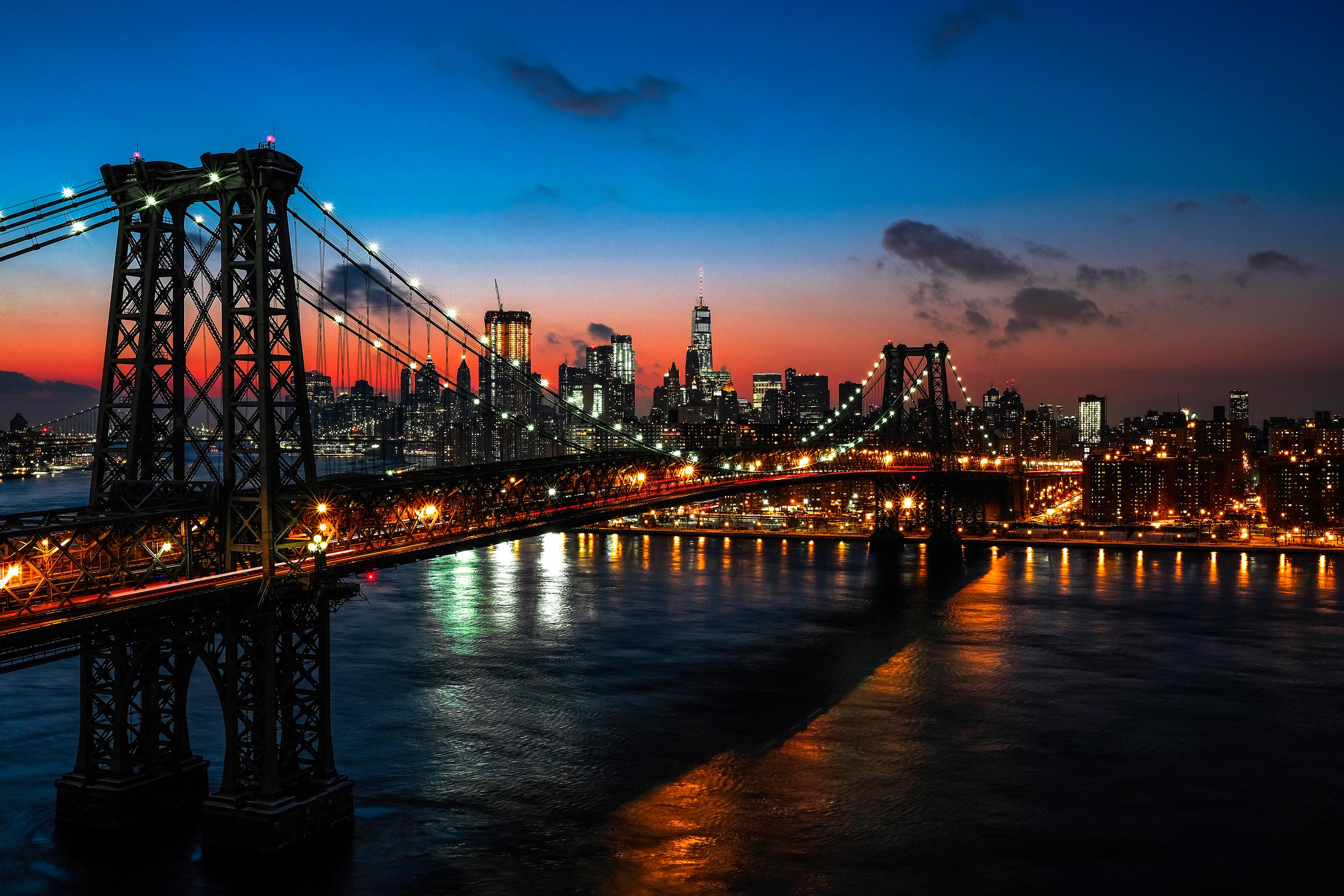 Нью Йорк мост закат