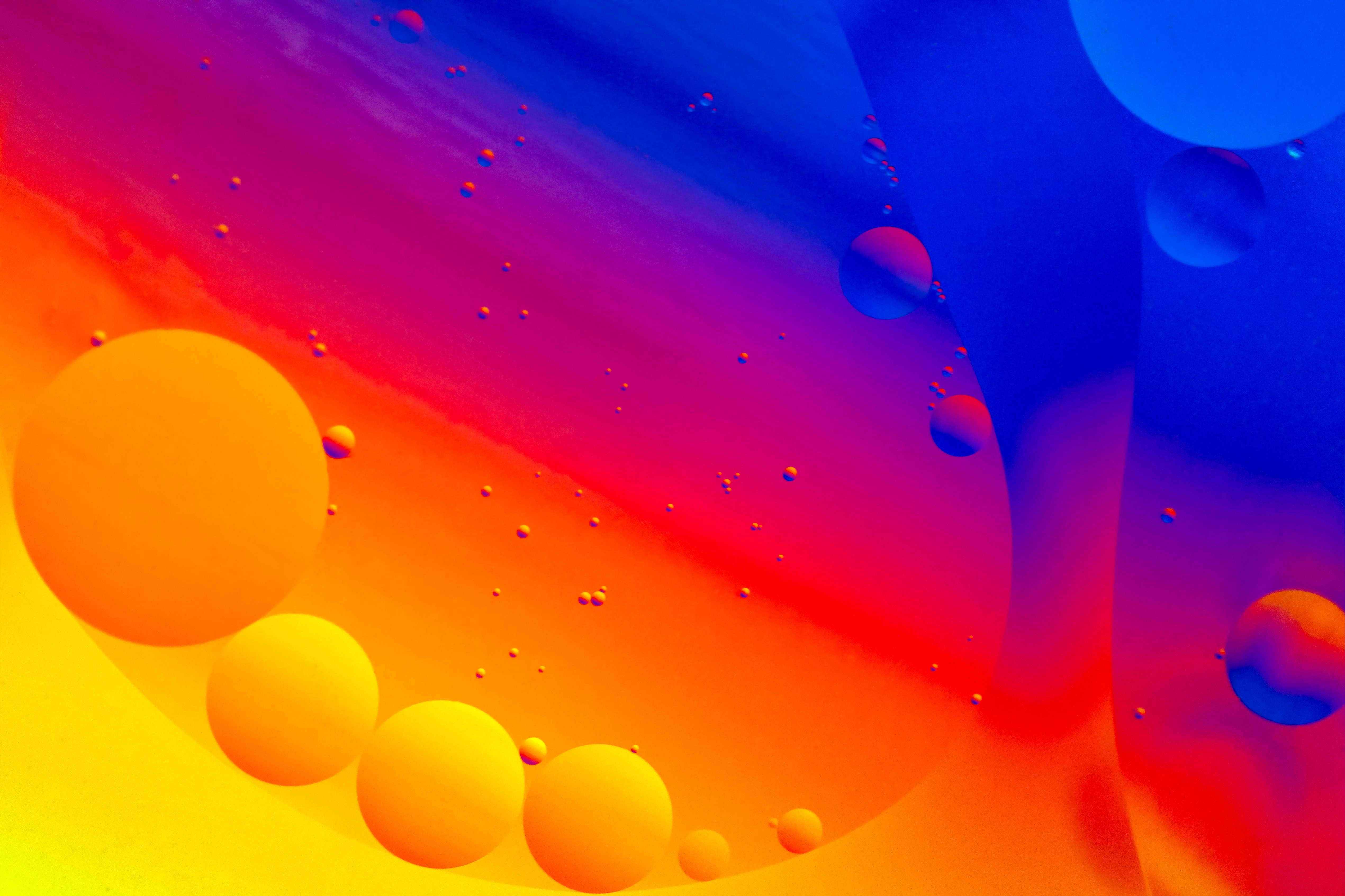 gradient, multicolored, abstract, water, bubbles, motley Full HD