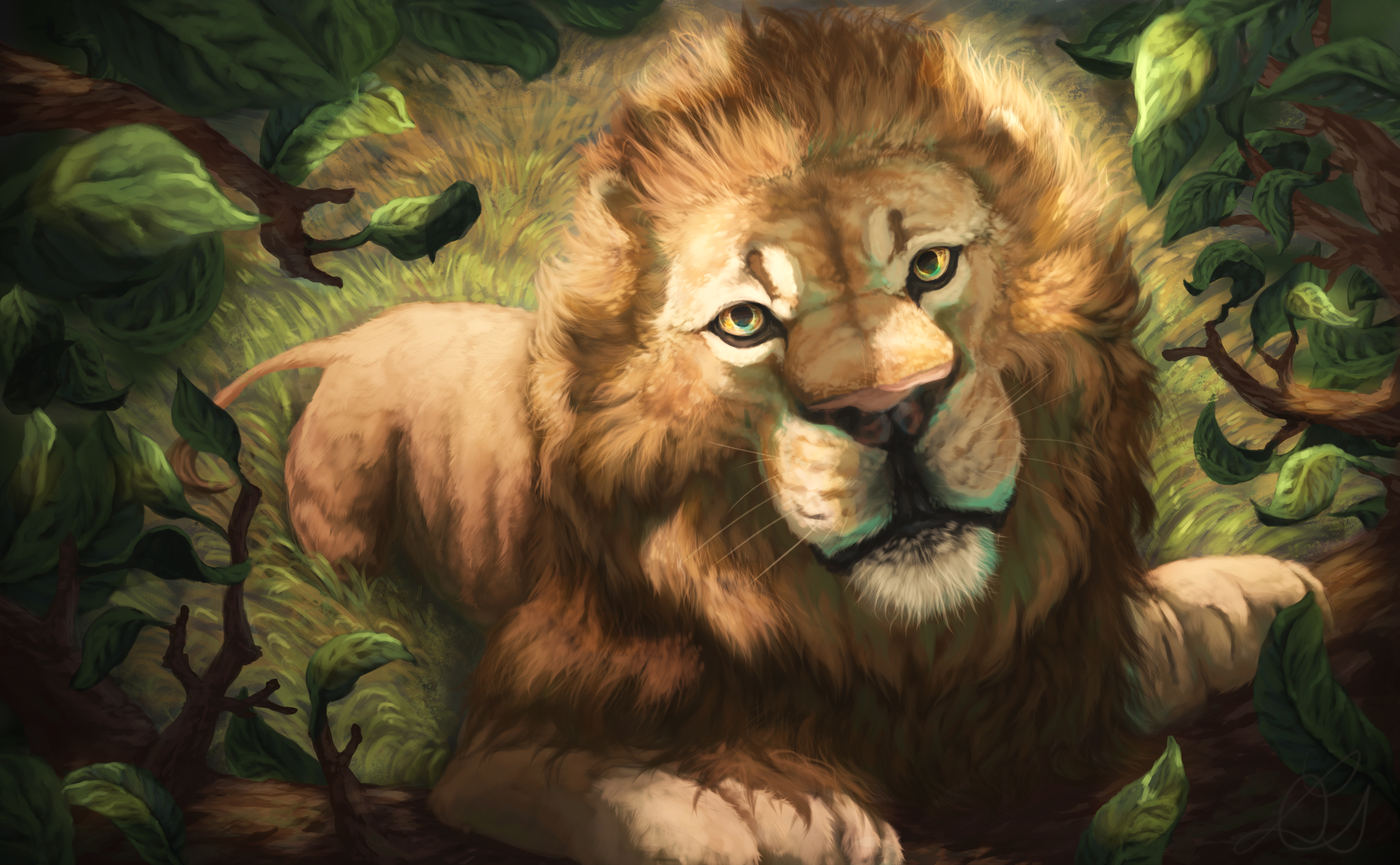 Free HD art, lion, muzzle, picture, drawing, predator, king of beasts, king of the beasts