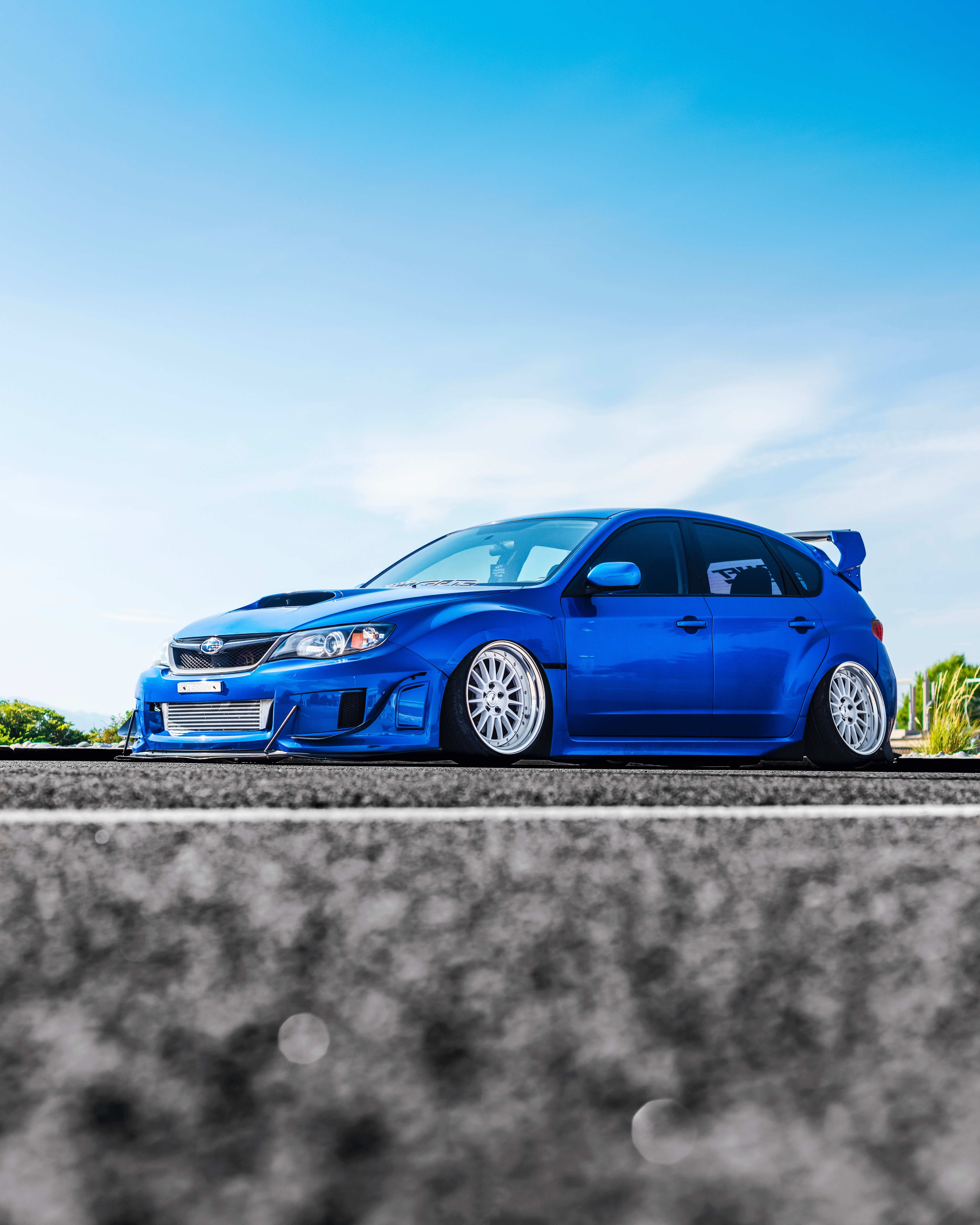 subaru, car, cars, blue, side view cell phone wallpapers