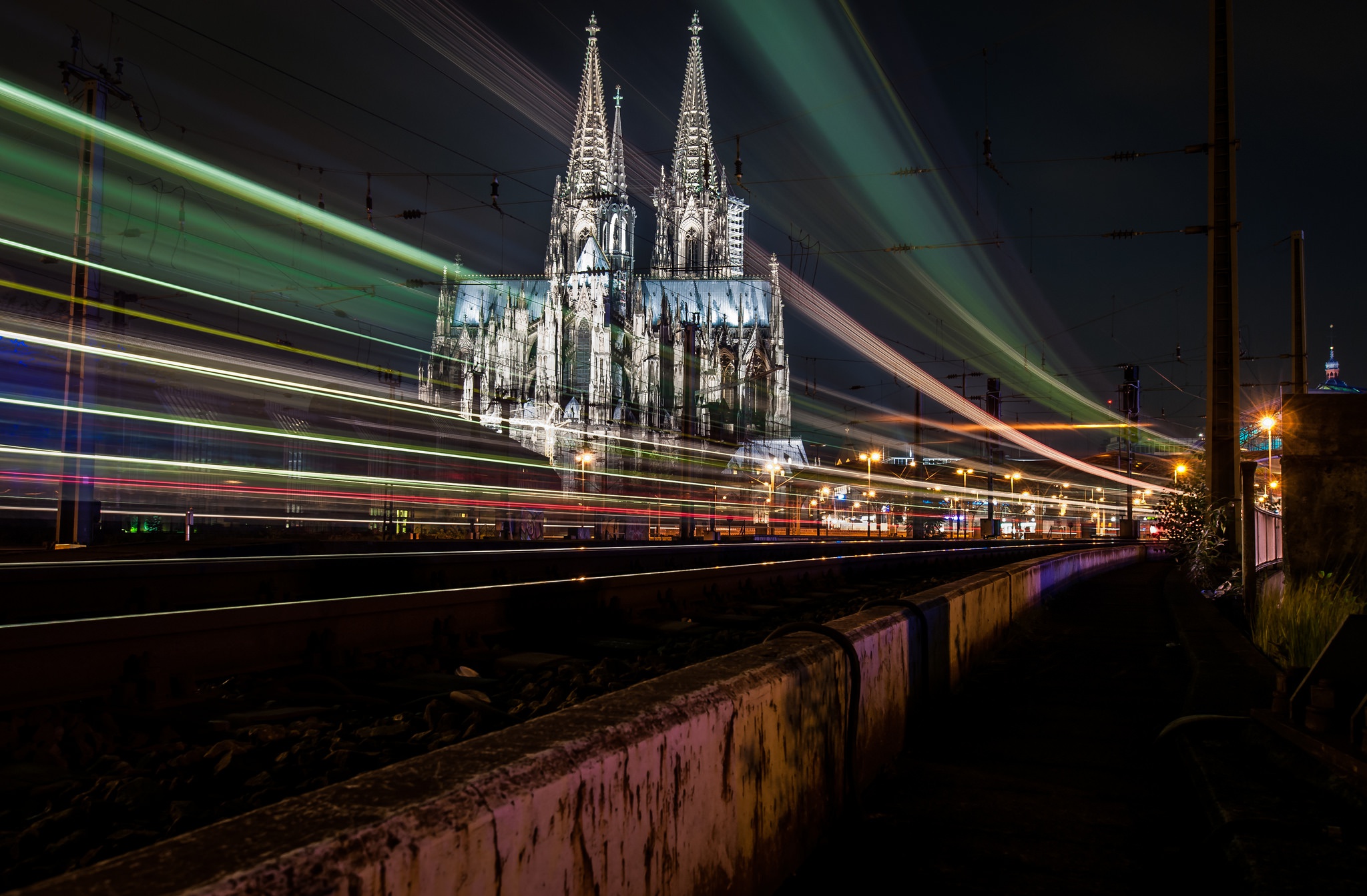 wallpapers cologne, religious, cologne cathedral, architecture, cathedral, germany, night, time lapse, cathedrals