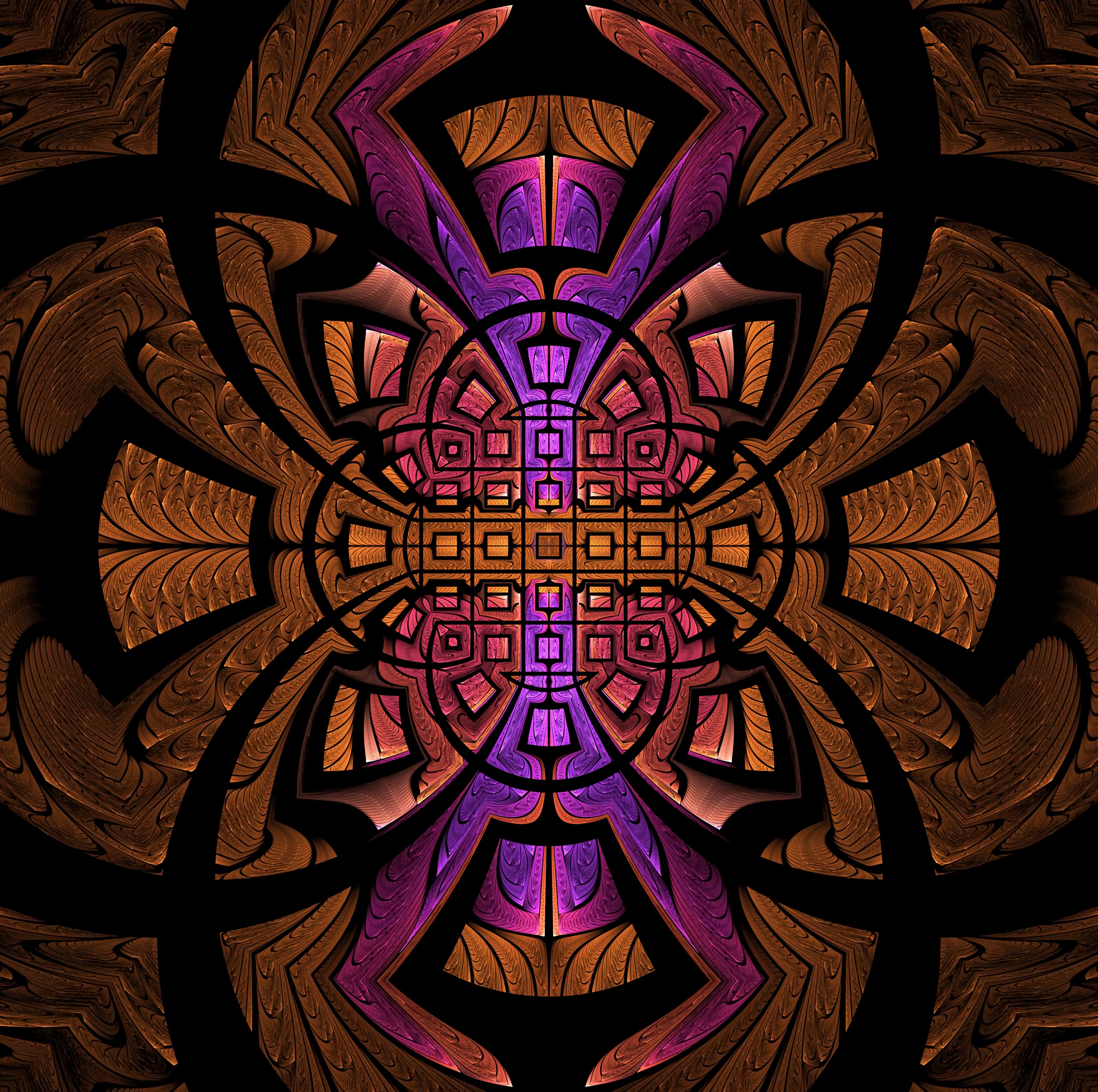 symmetry, fractal, confused, intricate, abstract, pattern