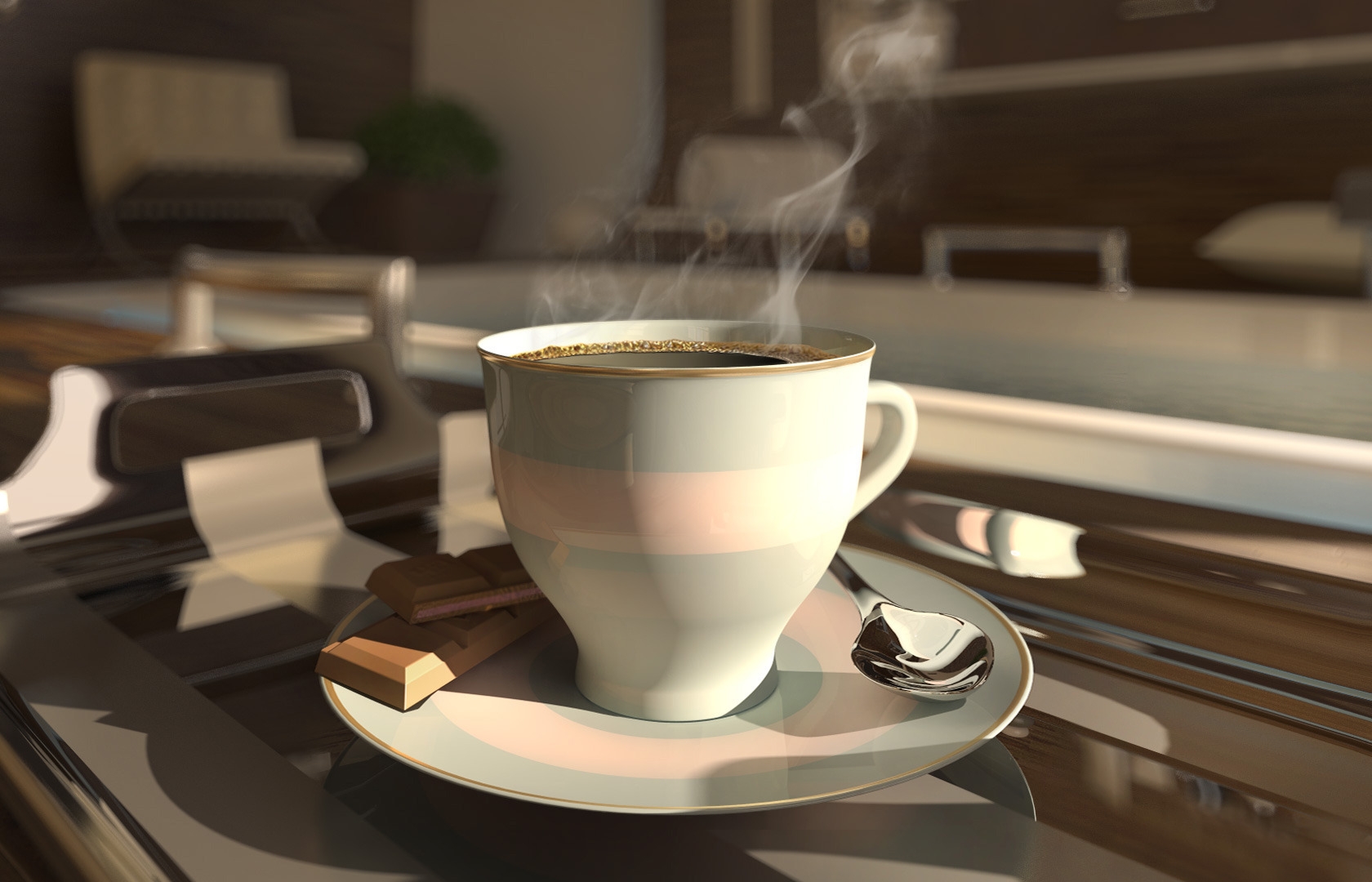 Laden Sie das Schokolade, Eine Tasse, Tasse, Dampf, 3D-Bild kostenlos auf Ihren PC-Desktop herunter