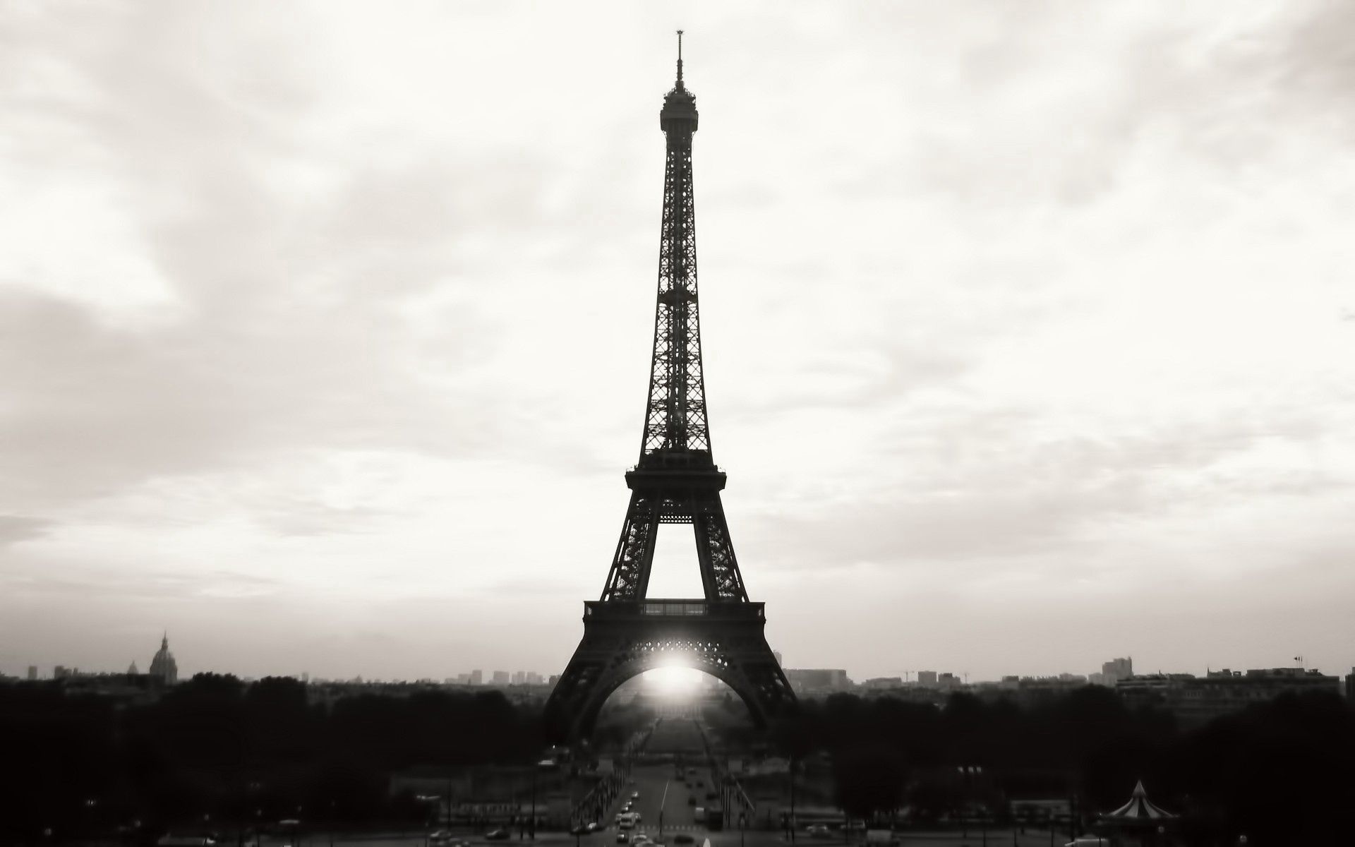 bw, sight, eiffel tower, paris, cities, france, chb, view, landmark