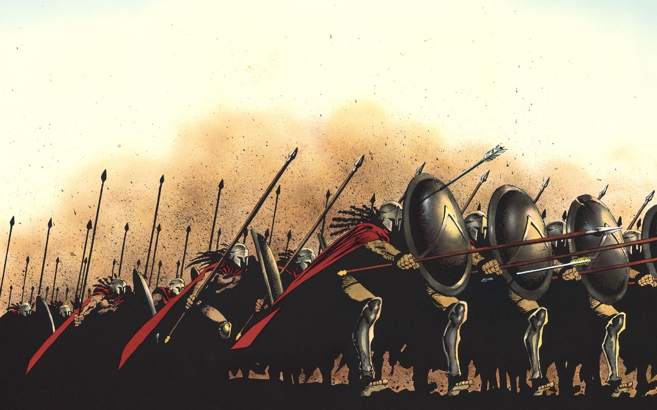 spartan, comics, 300, cloak, helmet, shield, soldier, spear High Definition image