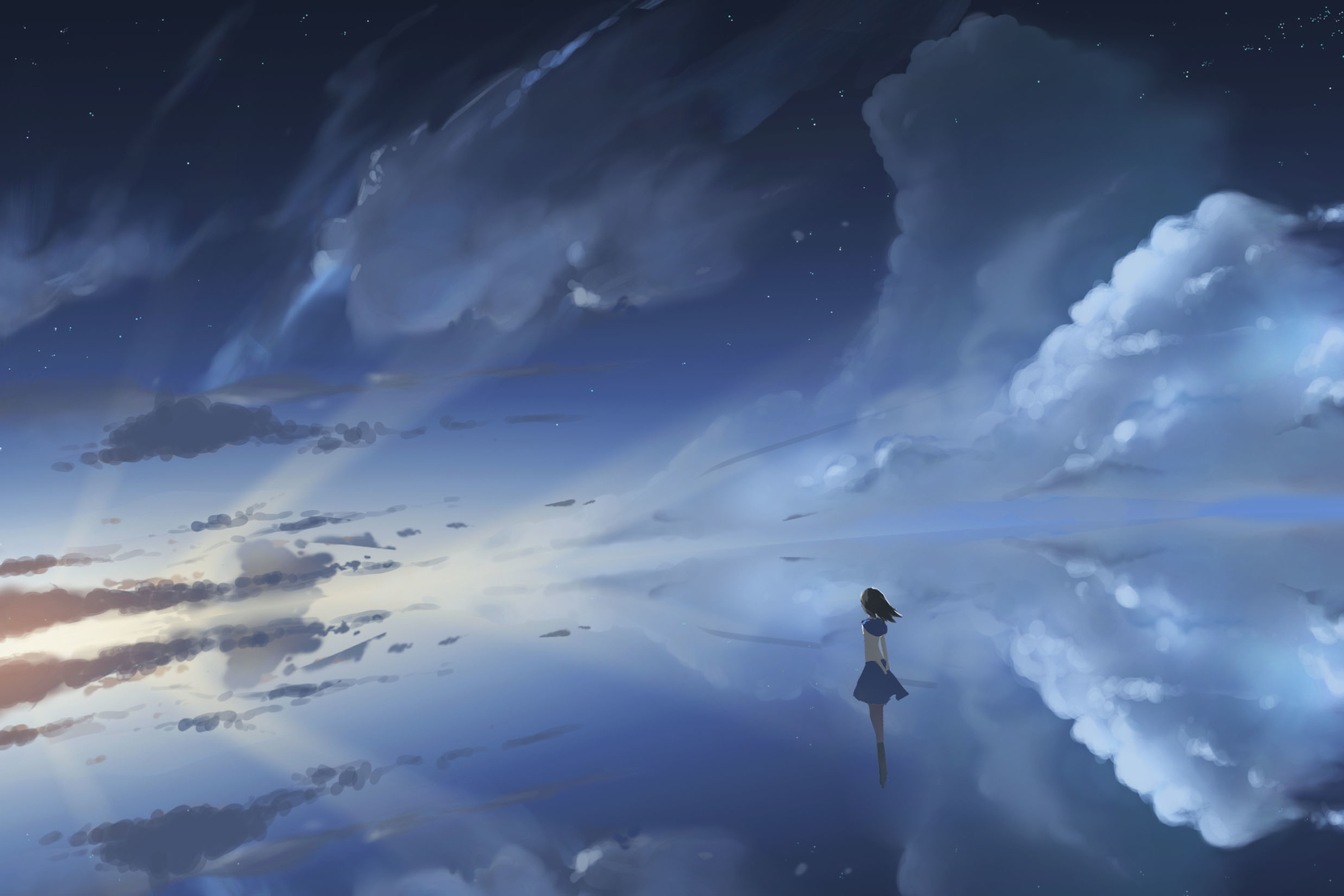 Free download Free download Sunrise Anime Road Sky Clouds Wallpaper 4K HD PC  [1920x1080] for your Desktop, Mobile & Tablet