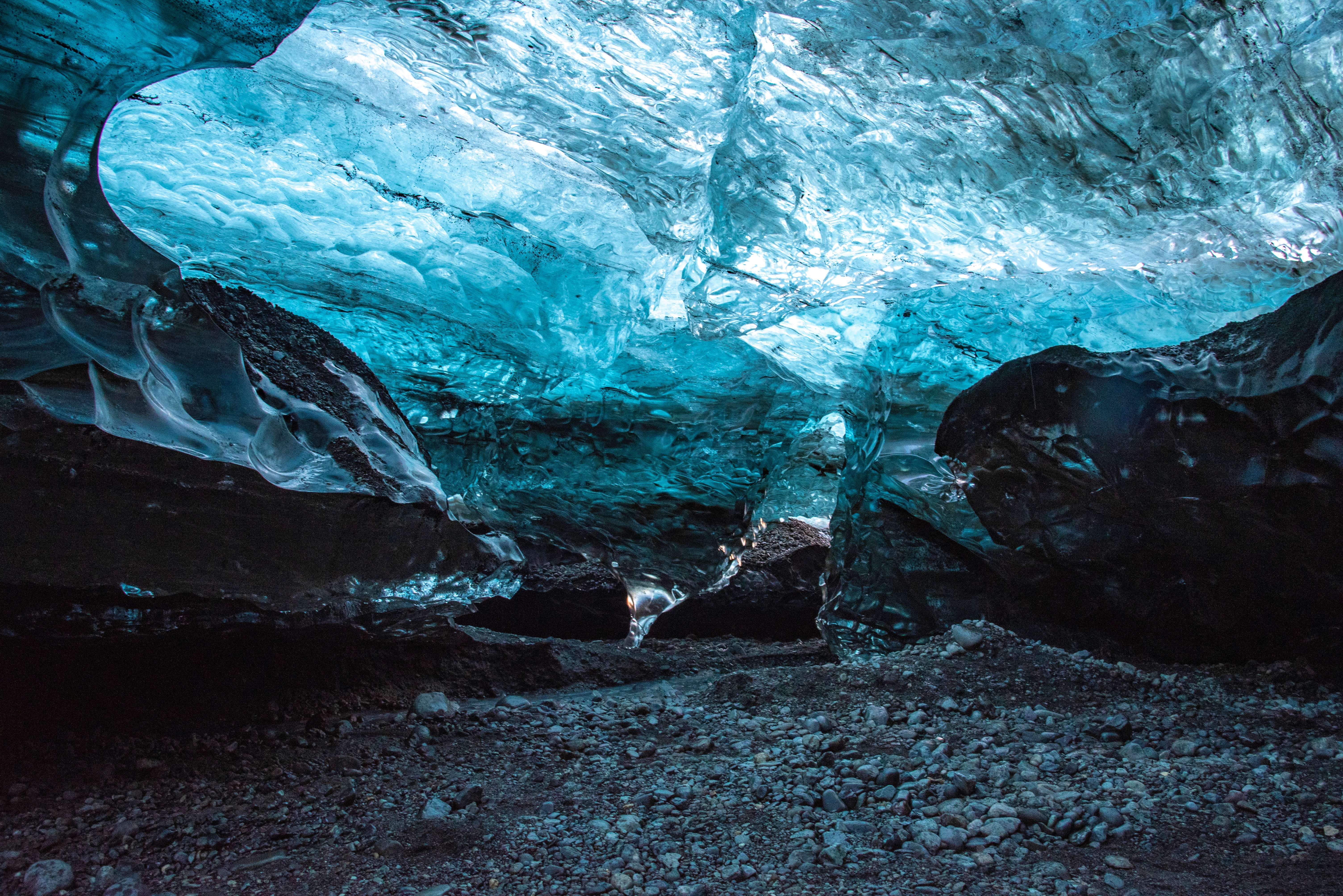 Baixar papel de parede para celular de Caverna, Blocos De Gelo, Gelo, Pedras, Natureza gratuito.
