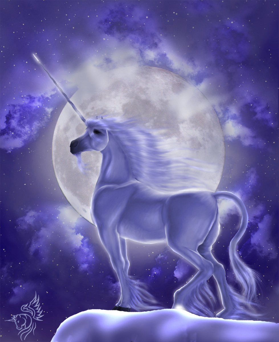 blue, unicorns, animals, fantasy