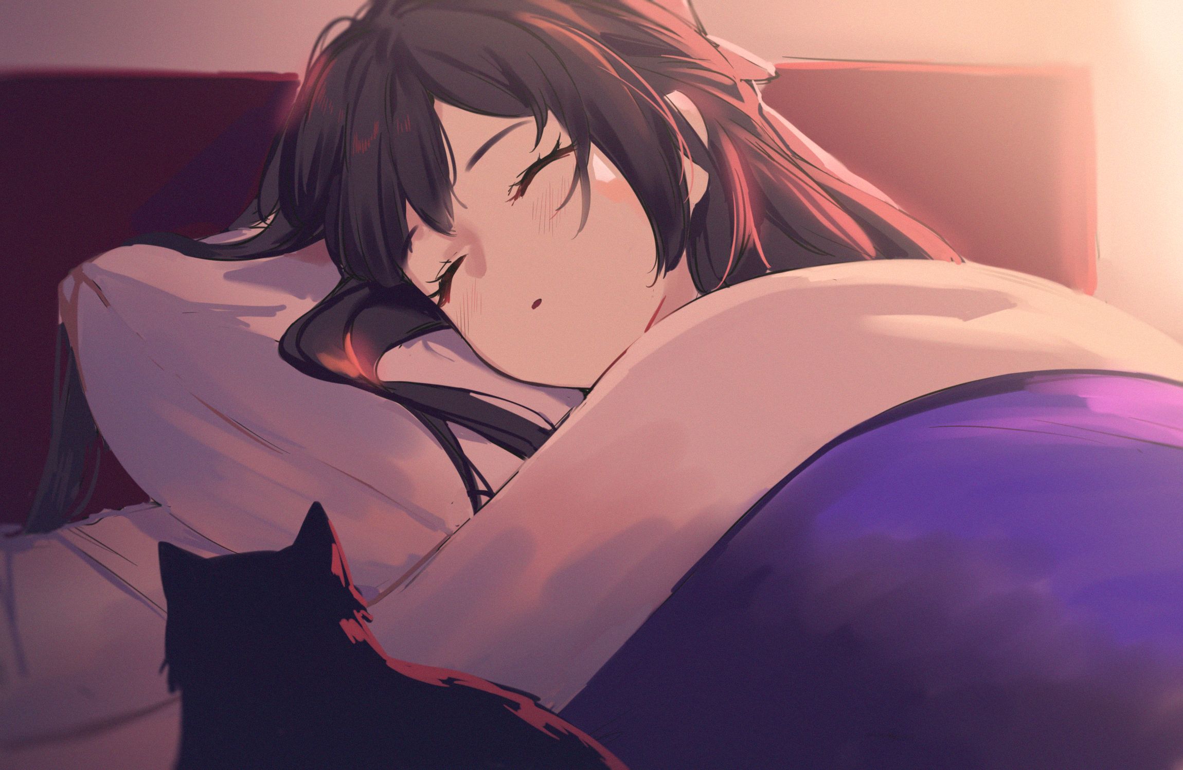 Anime Boy Sleeping Wallpaper 4K 8200g