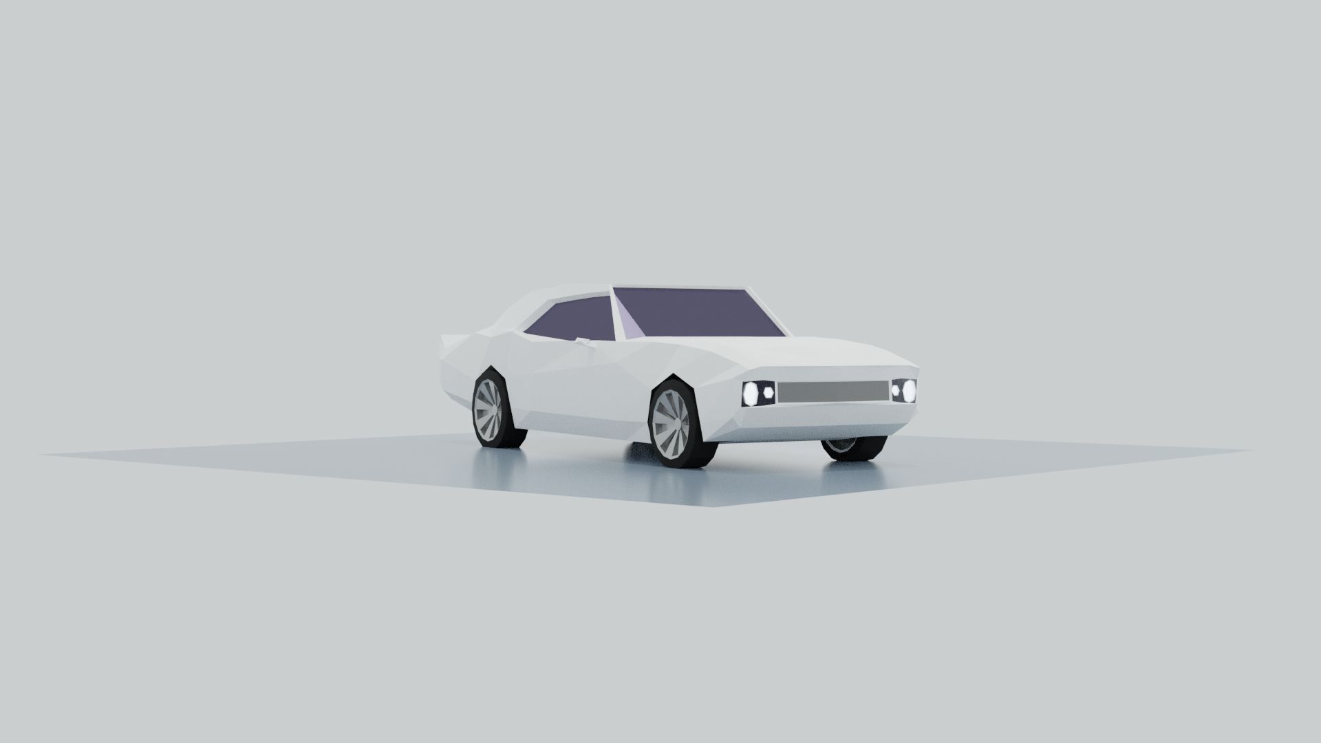 Download mobile wallpaper Car, Toy, Muscle Car, Low Poly, Vehicles, Blender 3D for free.