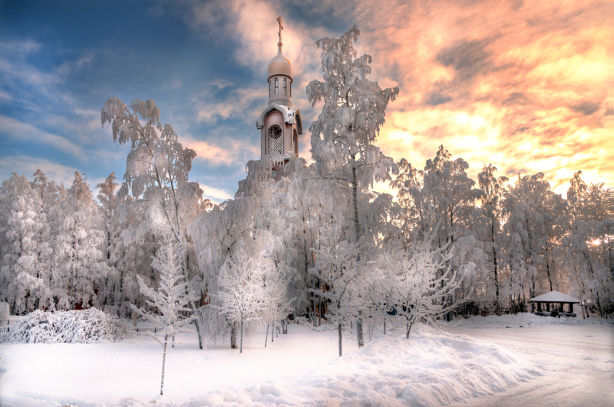 Санкт Петербург Церковь зима