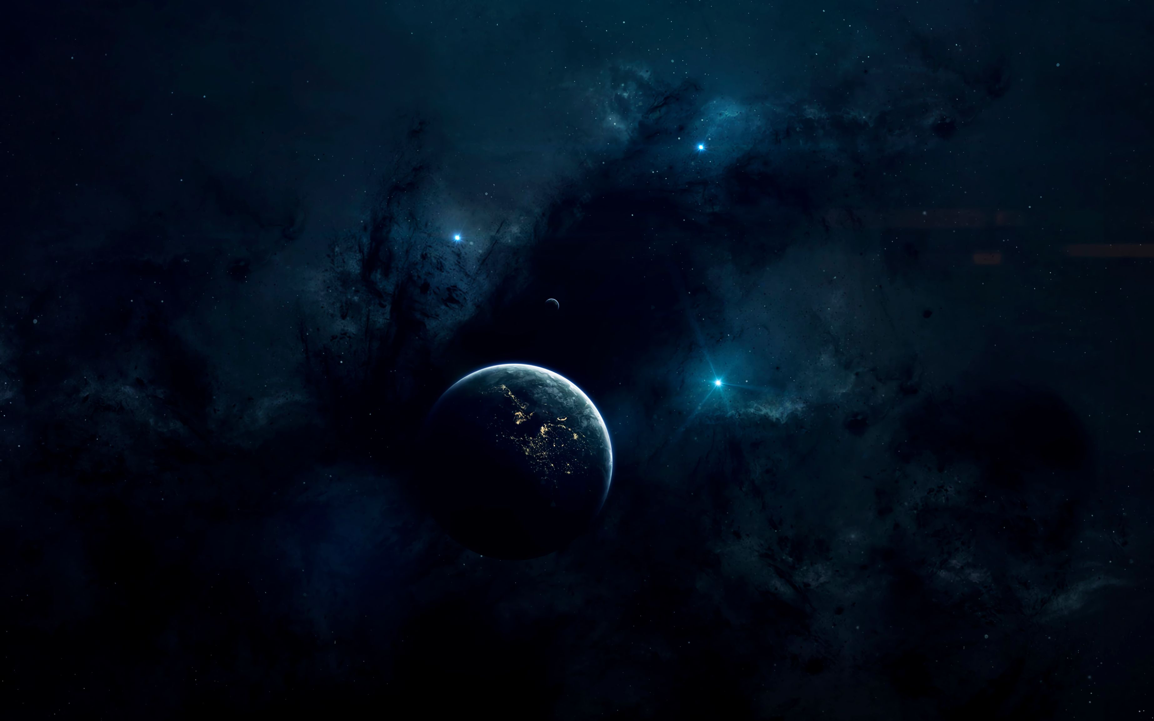 planets, universe, stars, dark, nebula phone wallpaper