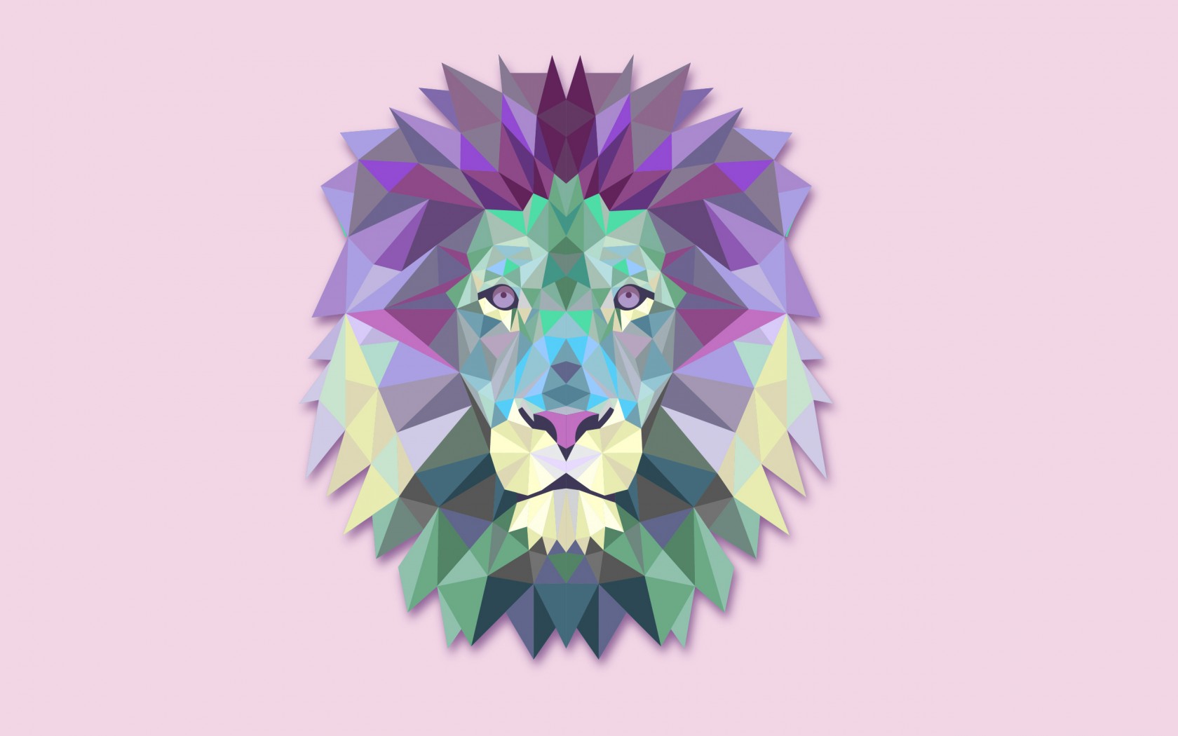 Лев в полигональном стиле