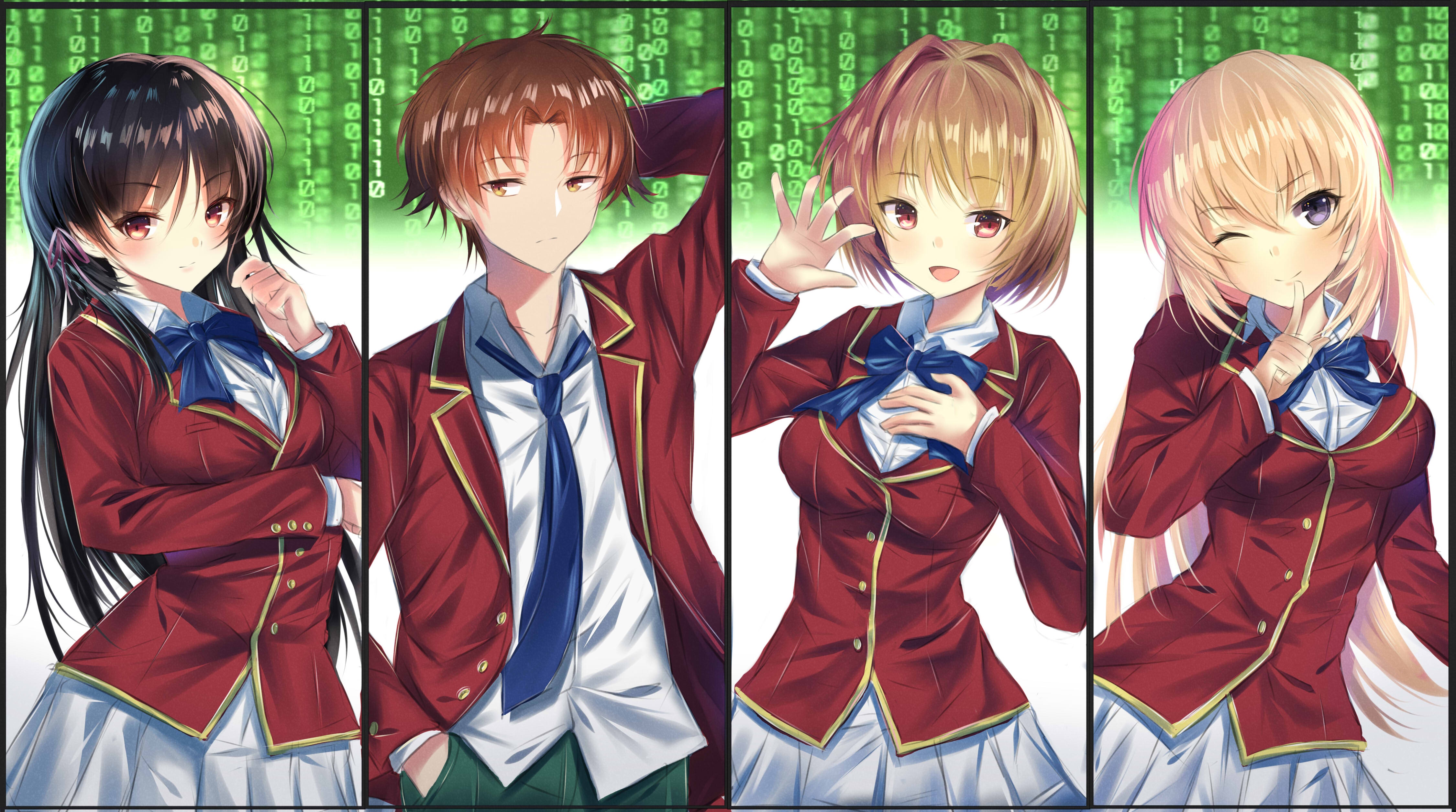 HD wallpaper: Anime, Classroom of the Elite, Kiyotaka Ayanokōji, Suzune  Horikita