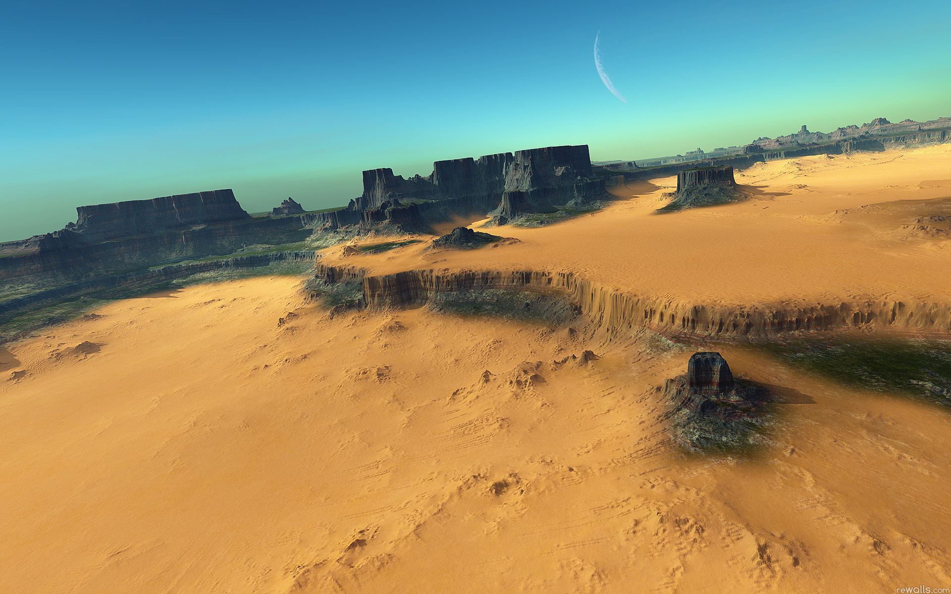 Download mobile wallpaper Sand, Mountains, Desert, Landscape for free.