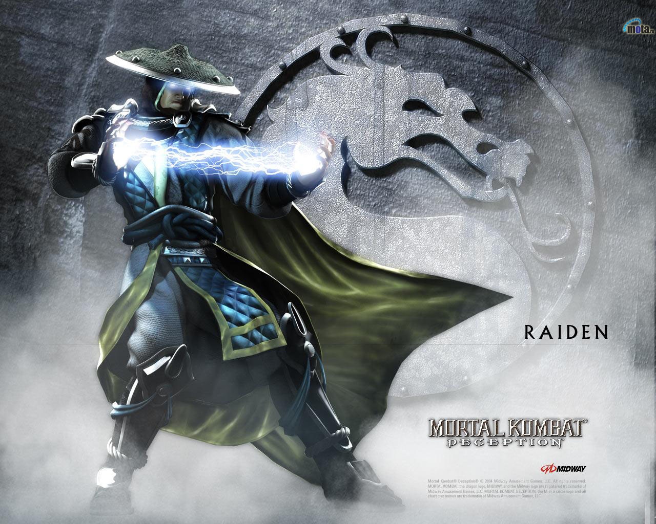 mortal kombat, raiden (mortal kombat), video game, logo Full HD