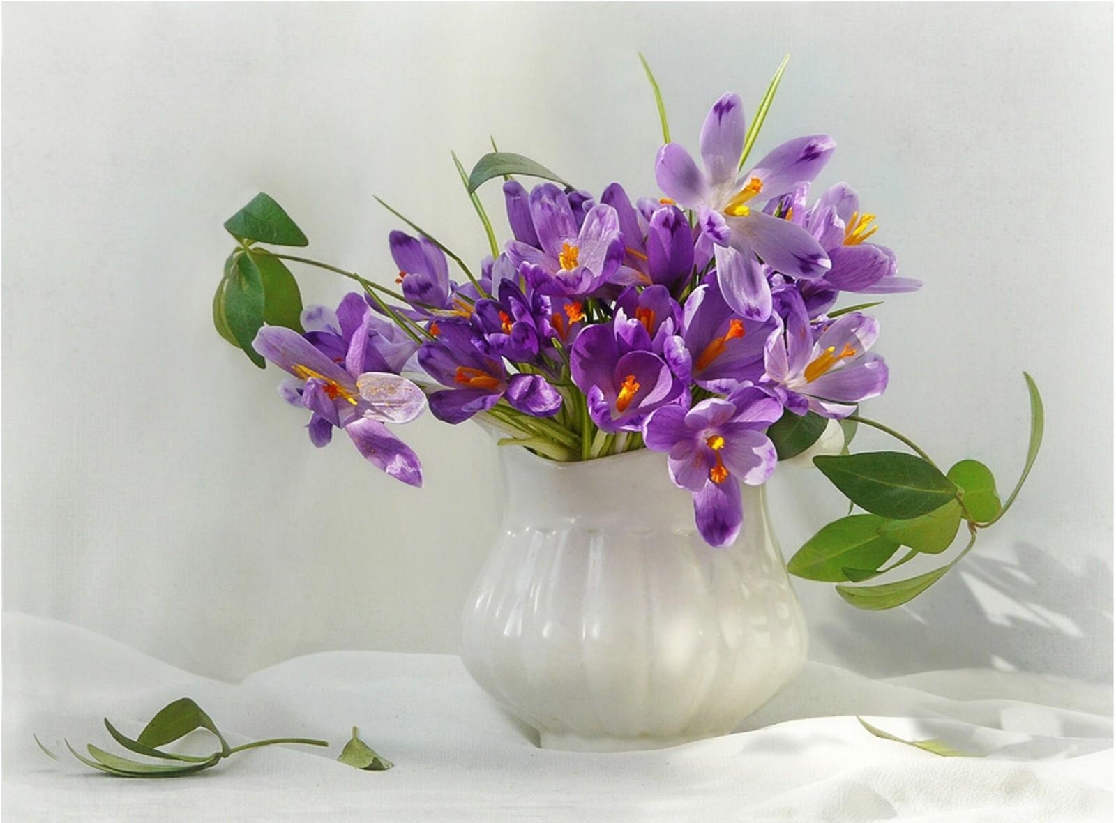 flowers, branch, greens, bouquet, vase, disbanded, loose Full HD