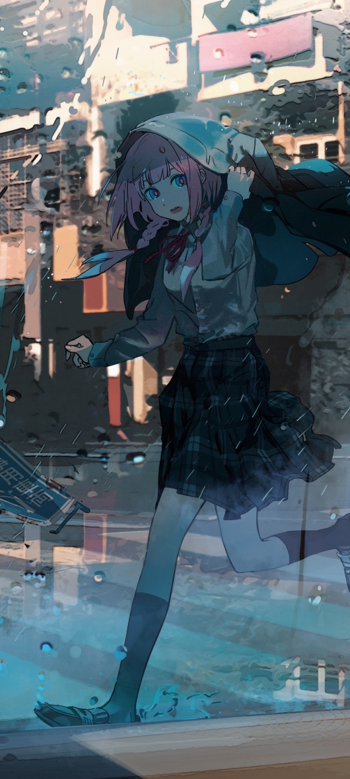 Anime, City, rain, HD wallpaper | Peakpx